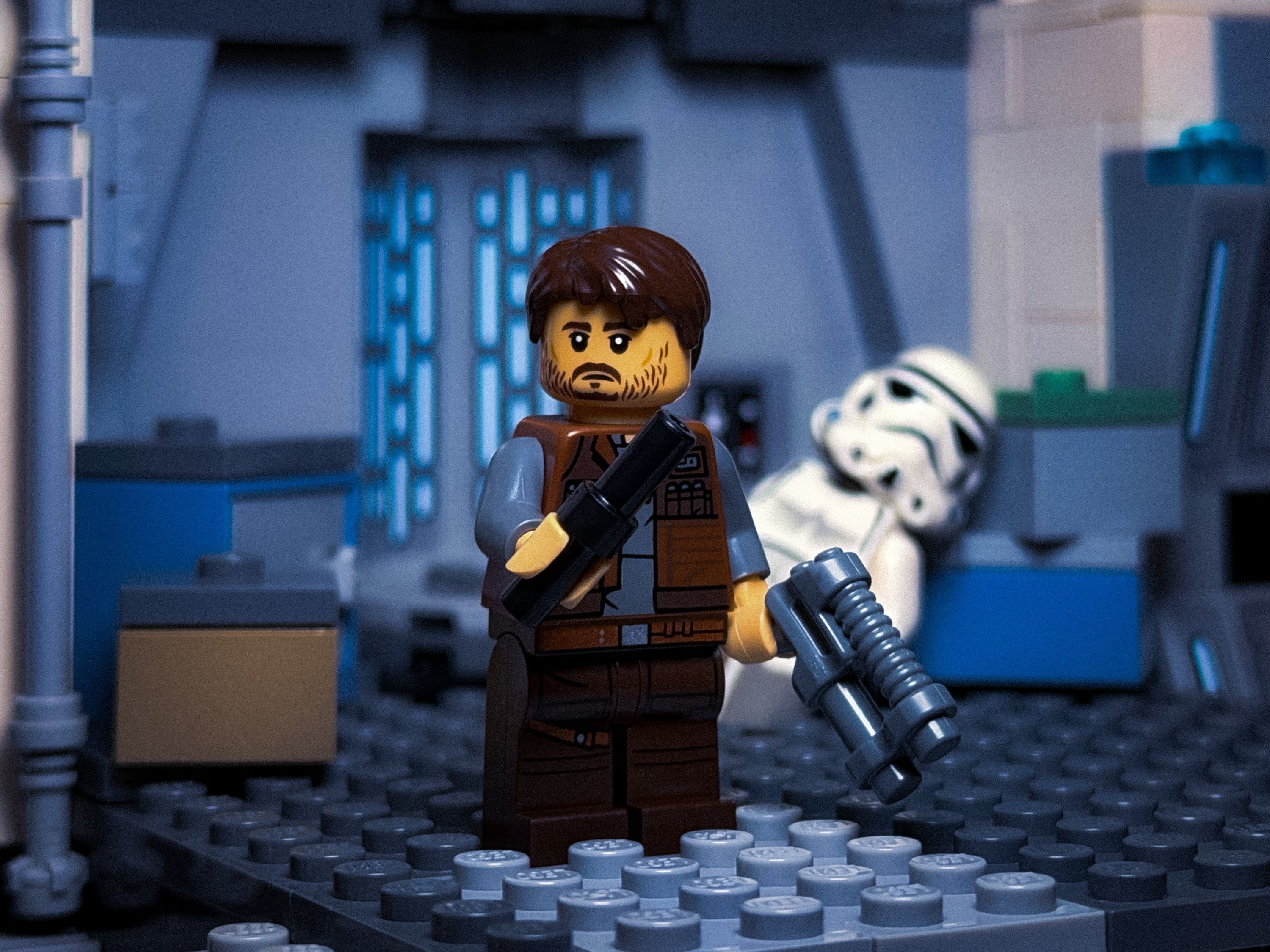 Cassian Andor — a brick-built scene by @veroniquetoys, from the world Star Wars