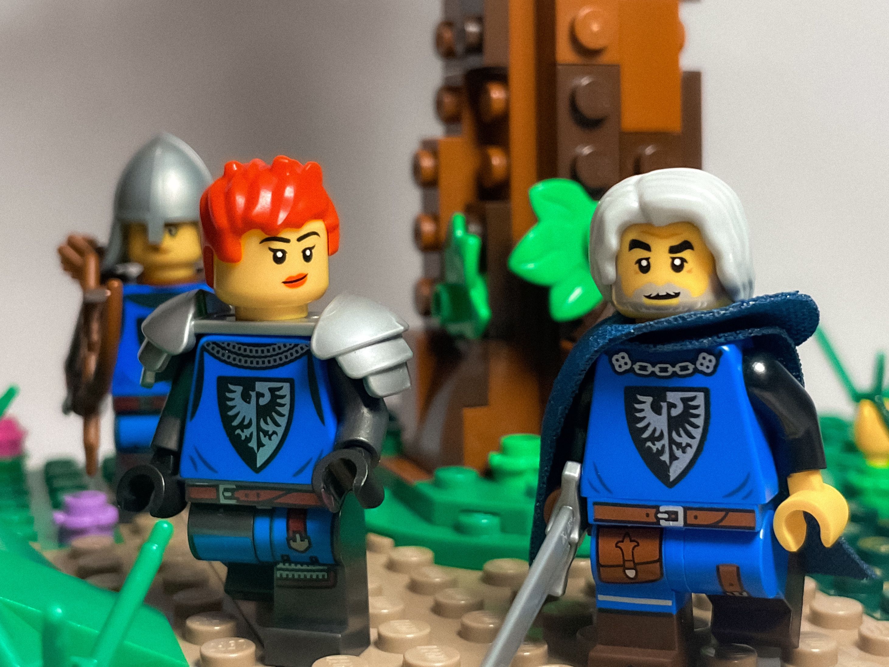 Knights in a forest… — a brick-built scene by @veroniquetoys, from the world Medieval/Fantasy/Castle