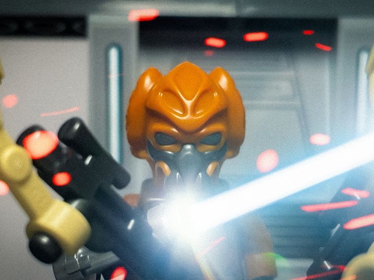 A brick-built scene by @veroniquetoys, from the world Star Wars