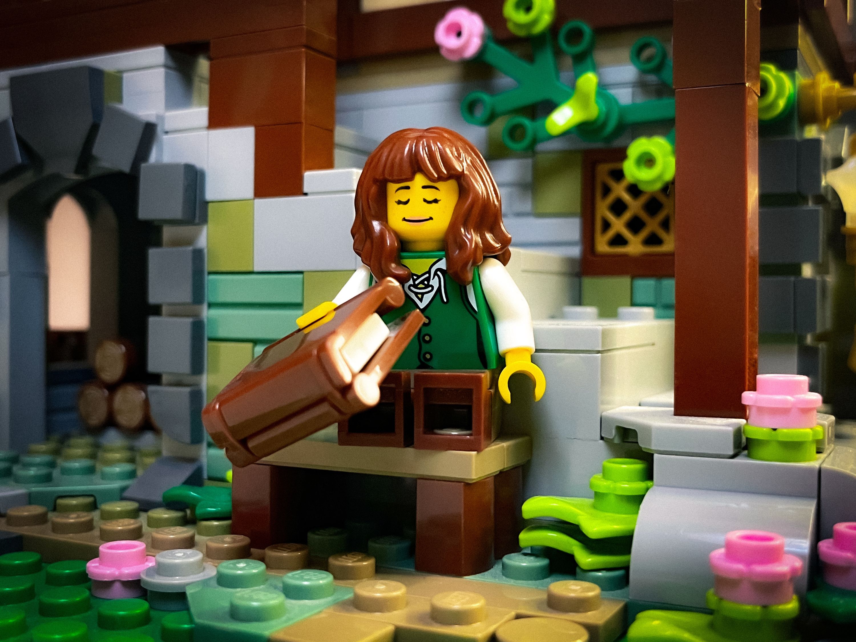 Moment of peace… — a brick-built scene by @veroniquetoys, from the world Medieval/Fantasy/Castle