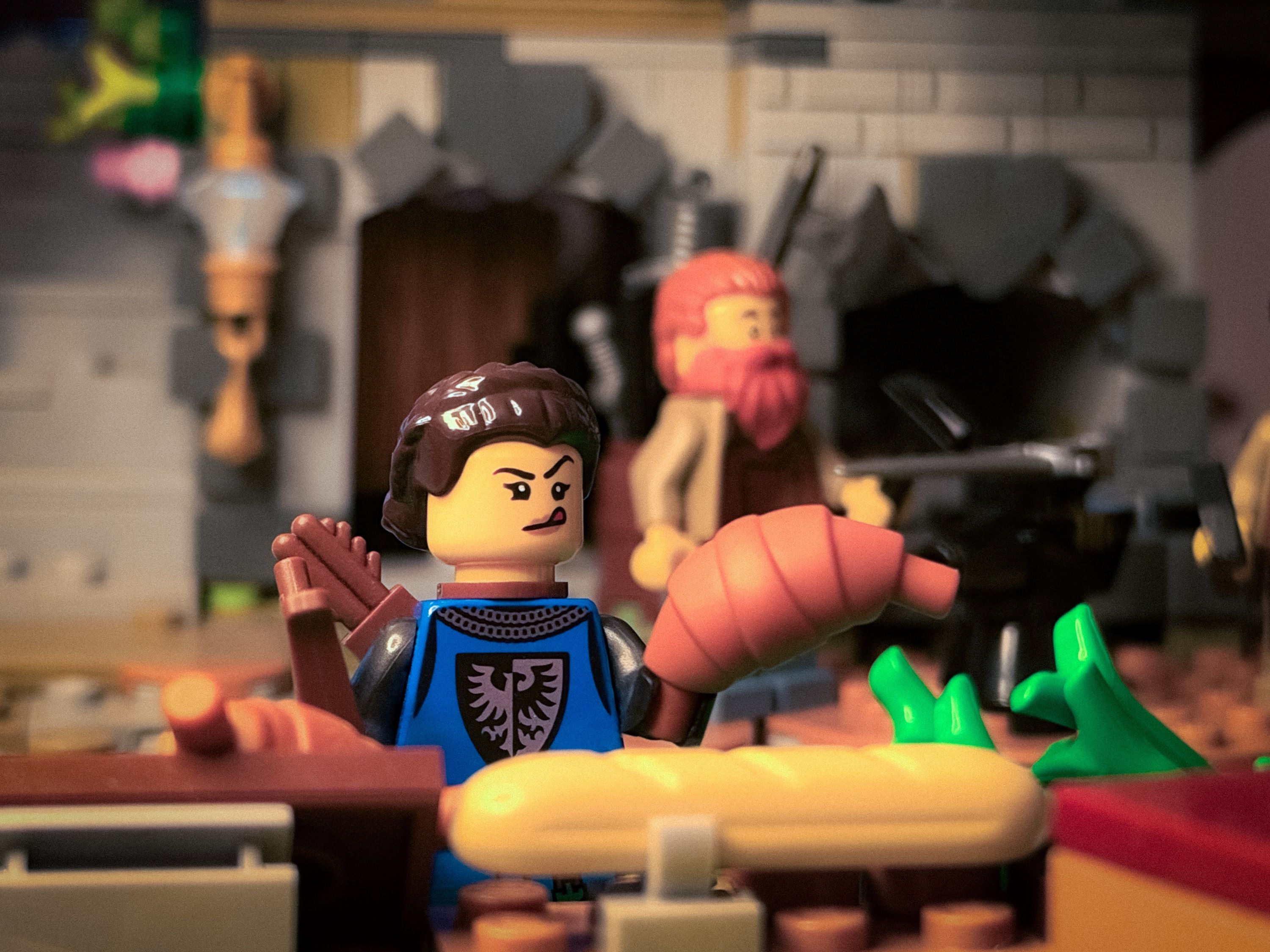 Mmm… 😋 — a brick-built scene by @veroniquetoys, from the world Medieval/Fantasy/Castle