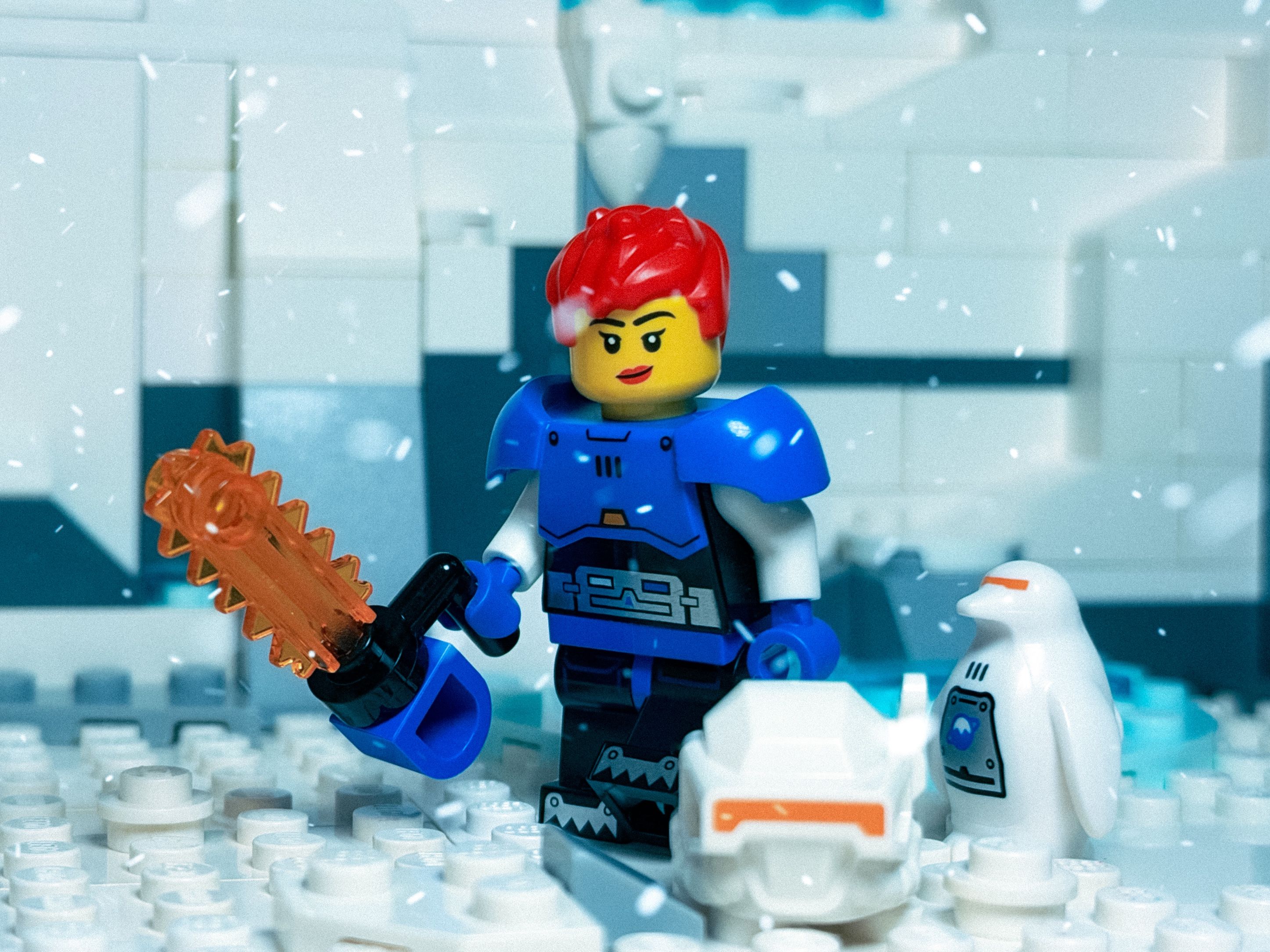 A brick-built scene by @veroniquetoys, from the world Space/Classic Space/Ice Planet