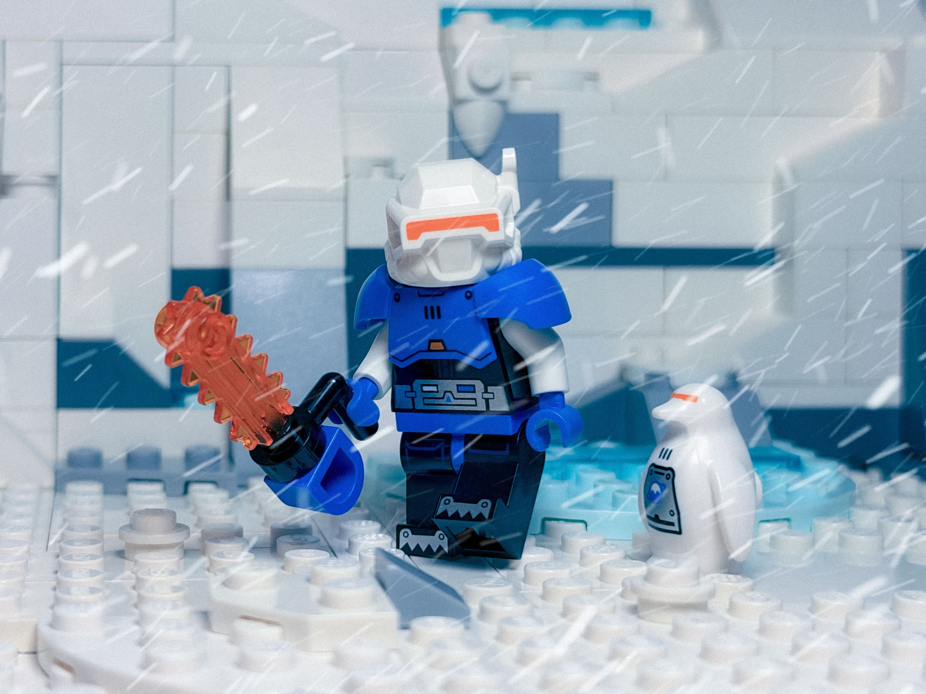 A brick-built scene by @veroniquetoys, from the world Space/Classic Space/Ice Planet