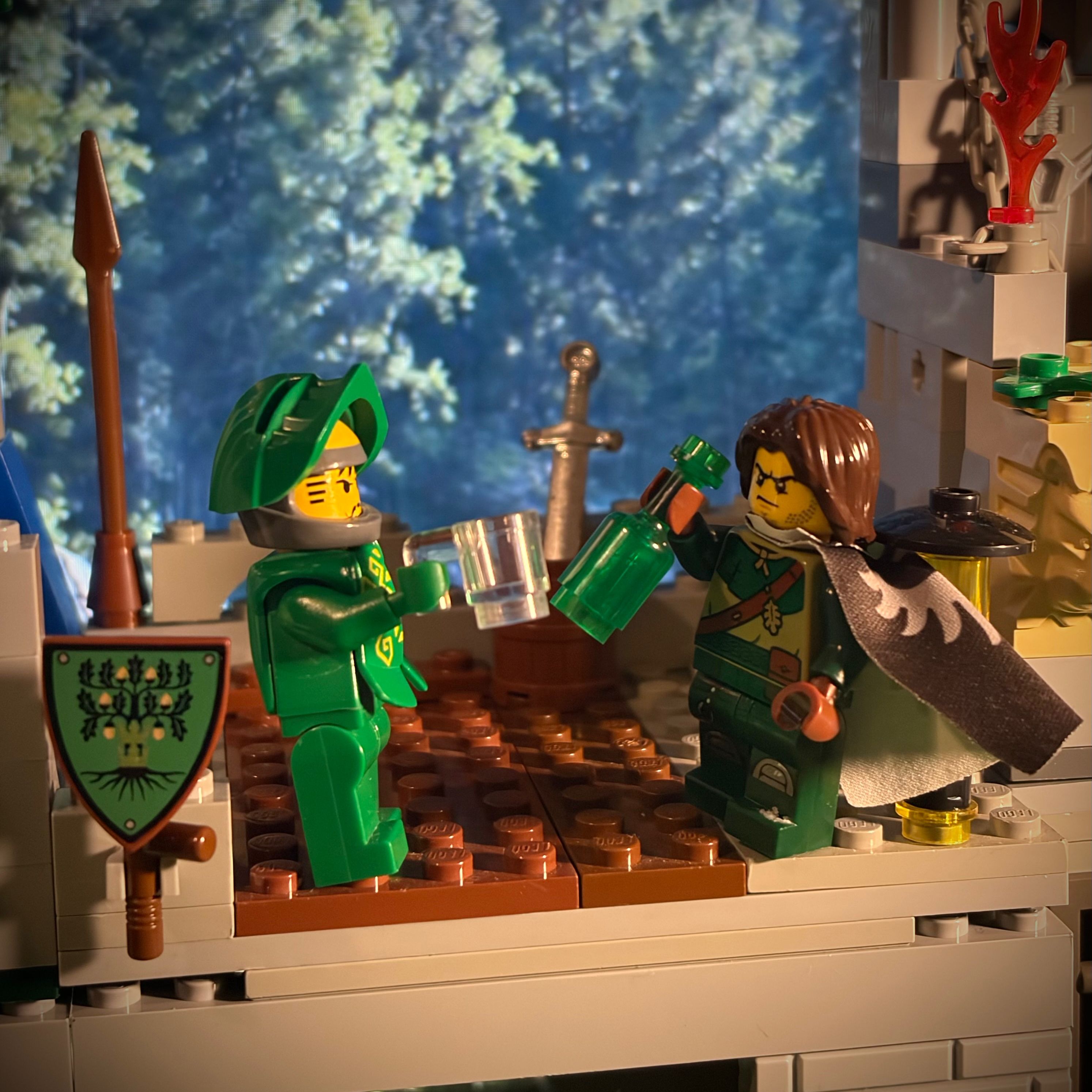 A father and a son. — a brick-built scene by @theislandsaga, from the world The Island Saga. A story.