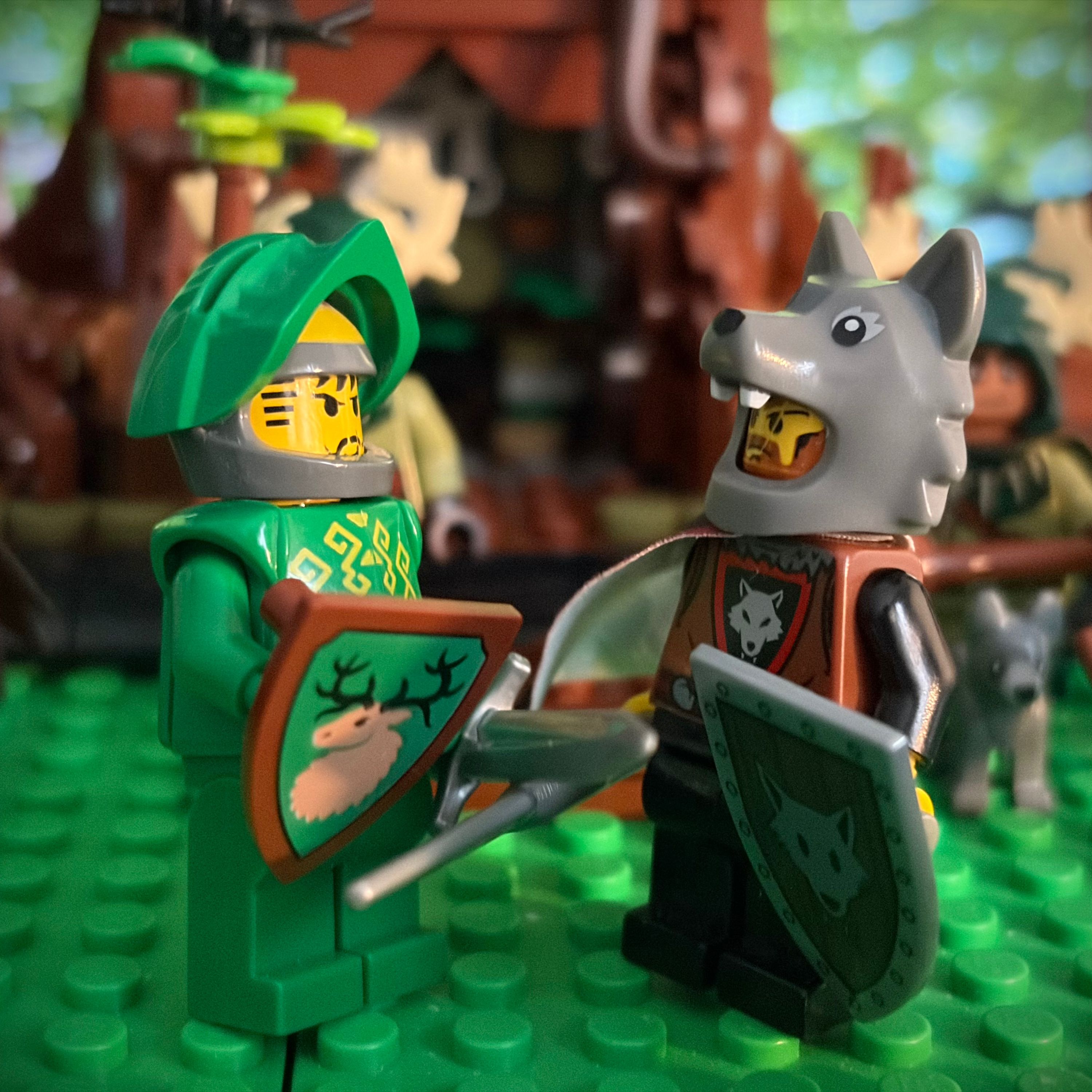 A meeting of great leaders. — a brick-built scene by @theislandsaga, from the world The Island Saga. A story.