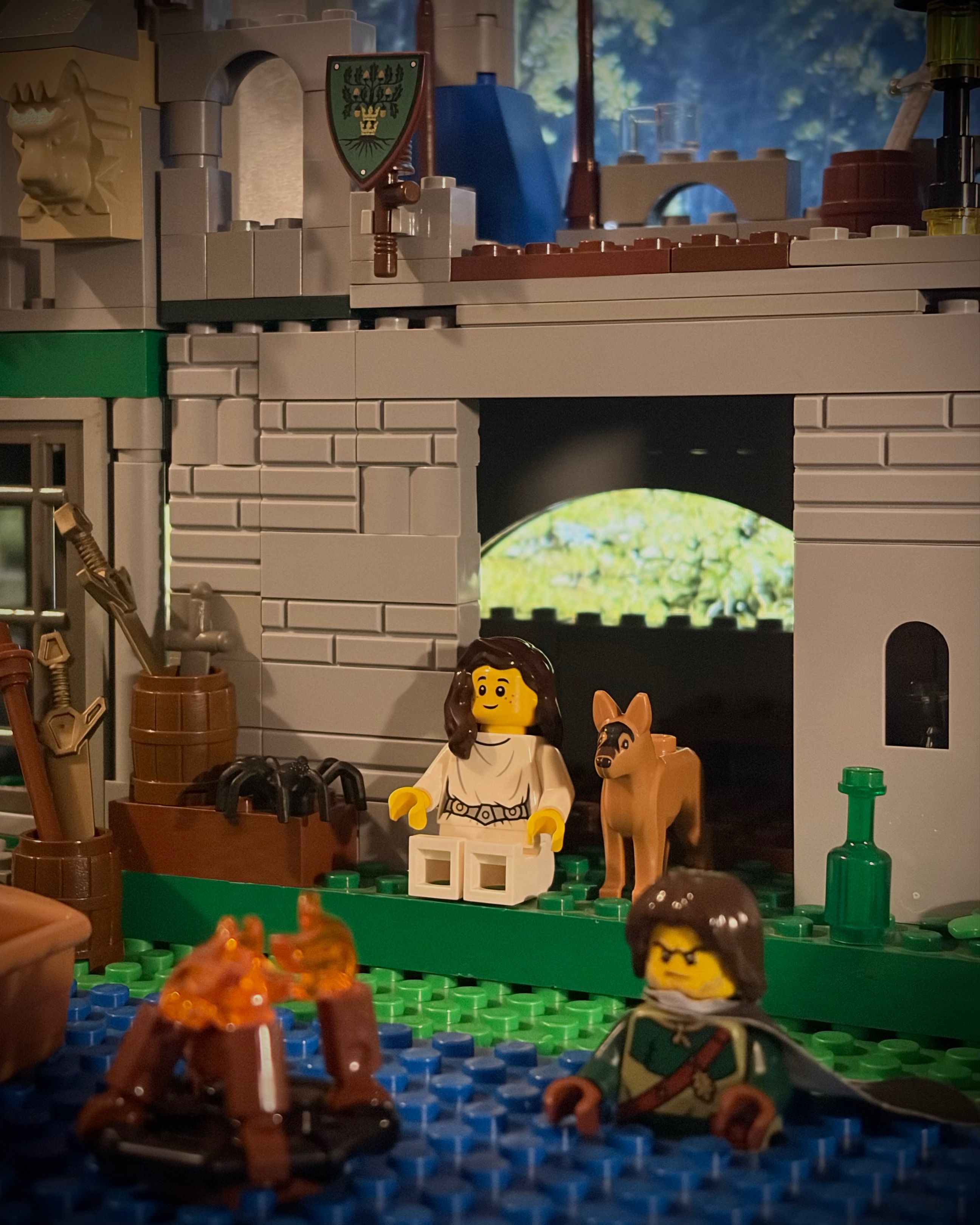 A fine day for a swim. — a brick-built scene by @theislandsaga, from the world The Island Saga. A story.