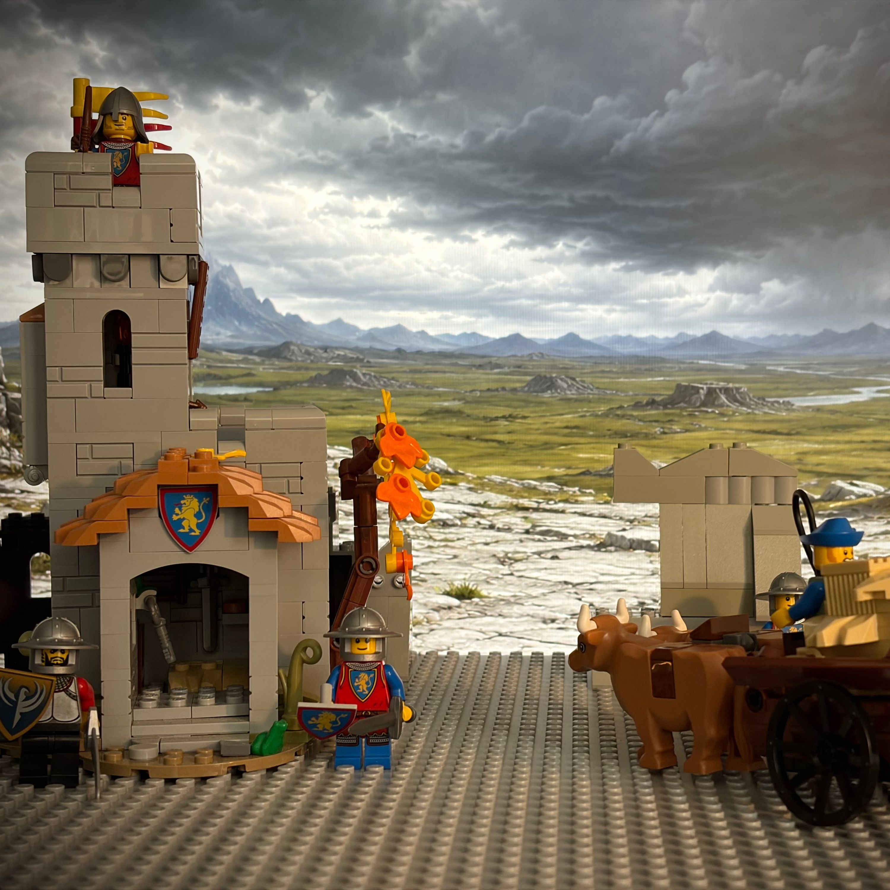 Smuggling through the royal checkpoints — a brick-built scene by @theislandsaga, from the world The Island Saga. A story.