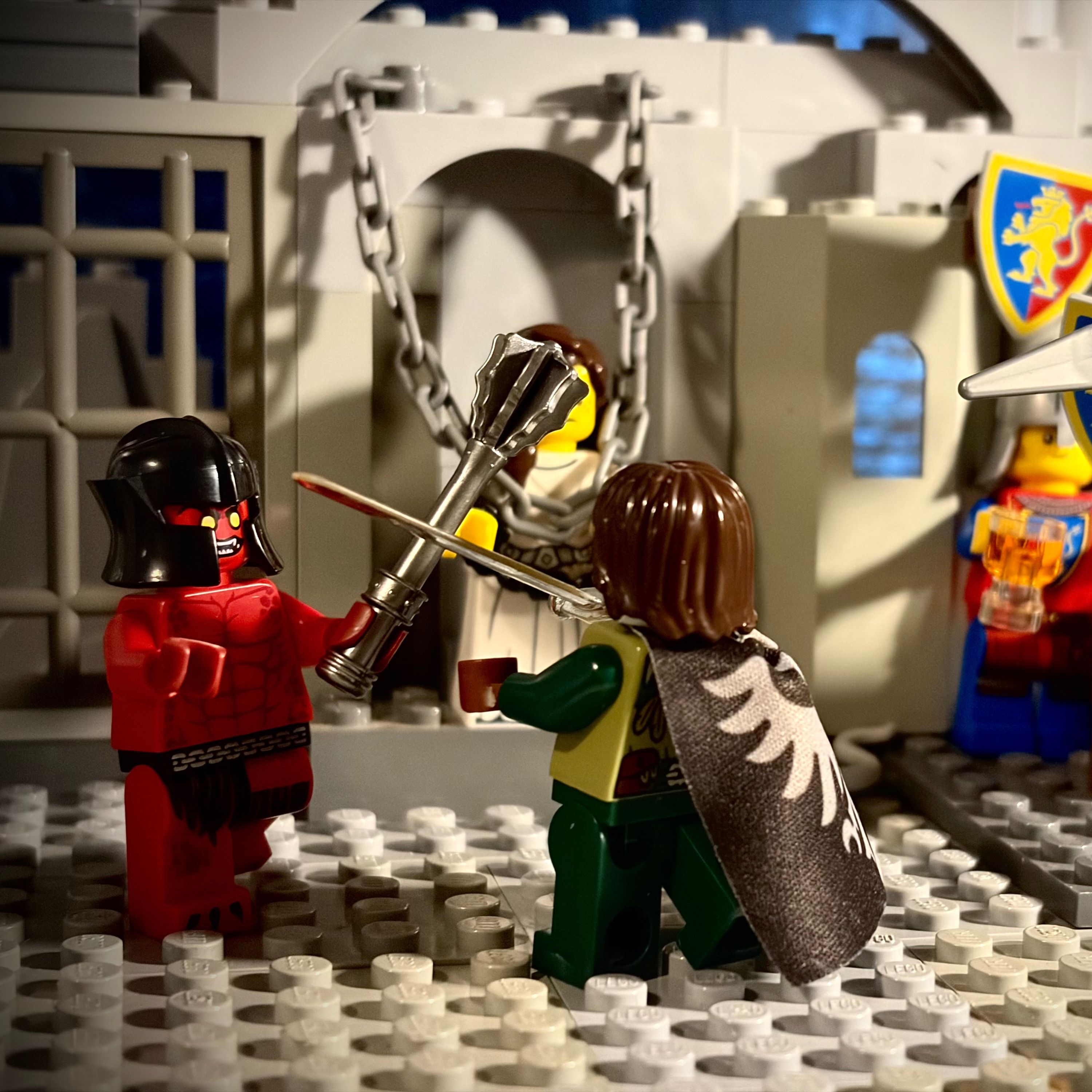 The dungeon battle. — a brick-built scene by @theislandsaga, from the world The Island Saga. A story.