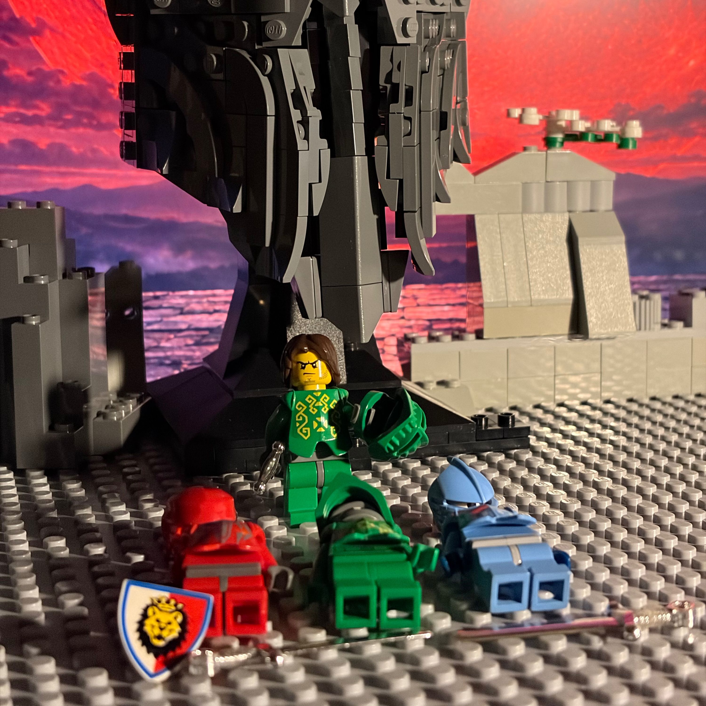 The young Green Knight reflects upon his victories in the dream realm. — a brick-built scene by @theislandsaga, from the…