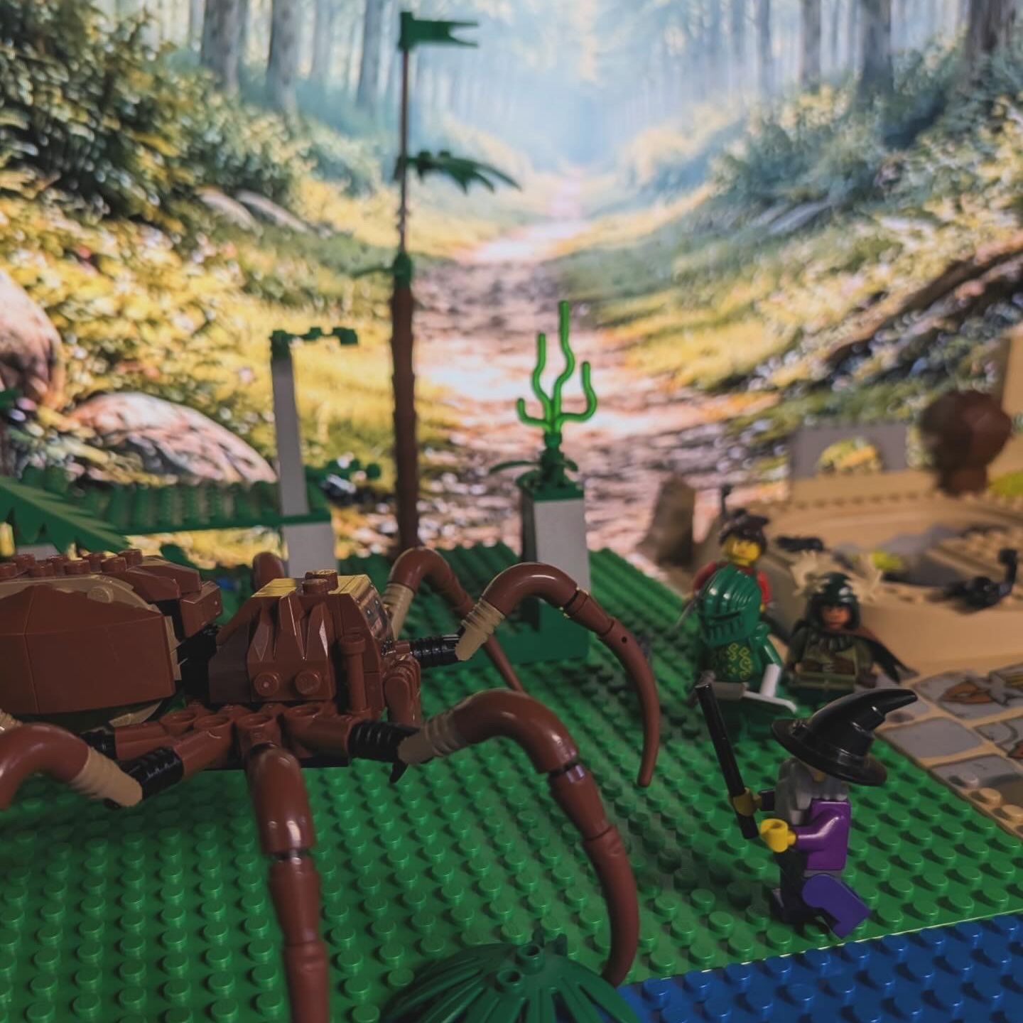 The Wizard spawns the Protector of the Forest to aid in battle against the Wolfpack — a brick-built scene by @theislandsaga…
