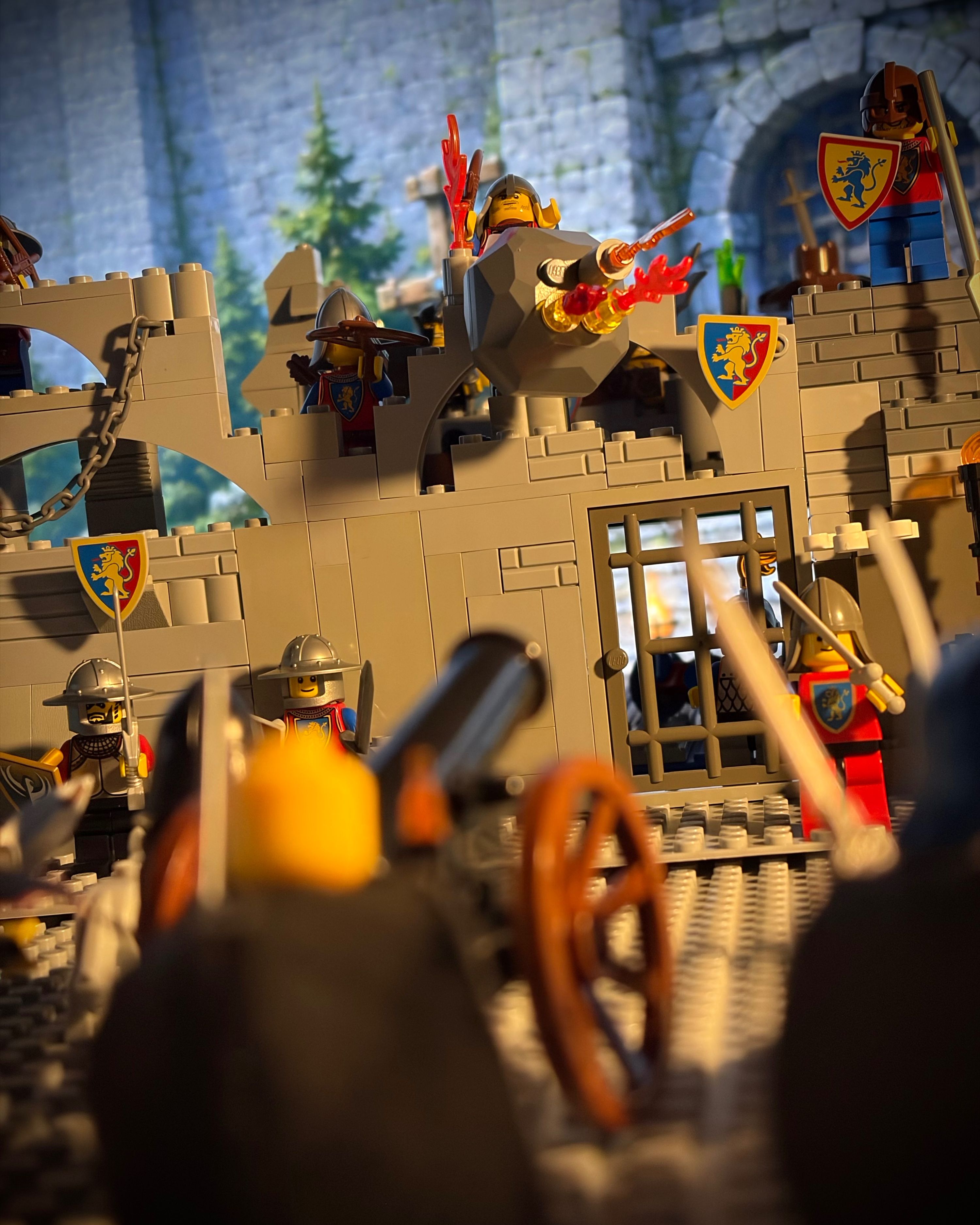 Enemy at the gates — a brick-built scene by @theislandsaga, from the world The Island Saga. A story.