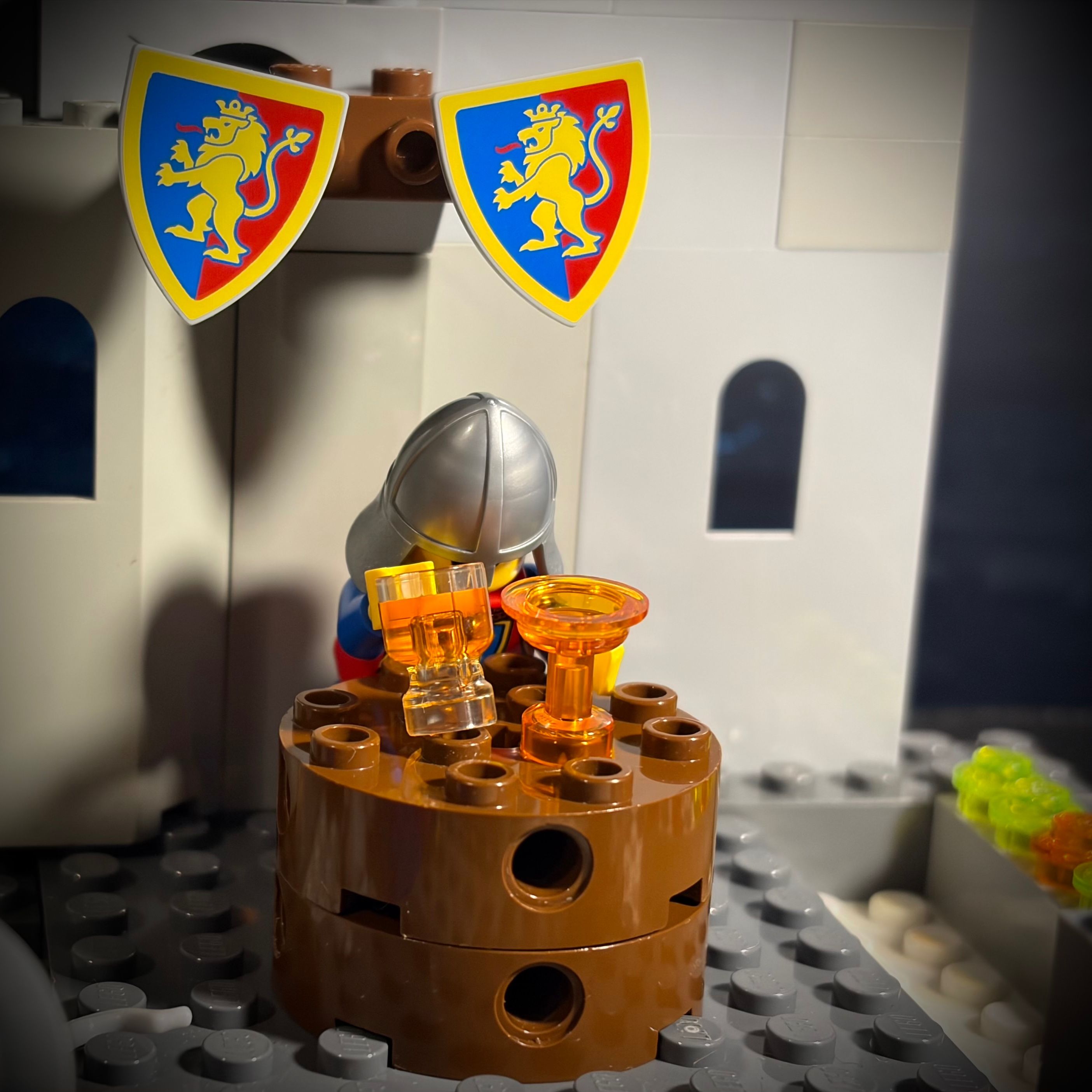 A few pints while guarding the Kingdom — a brick-built scene by @theislandsaga, from the world The Island Saga. A story.