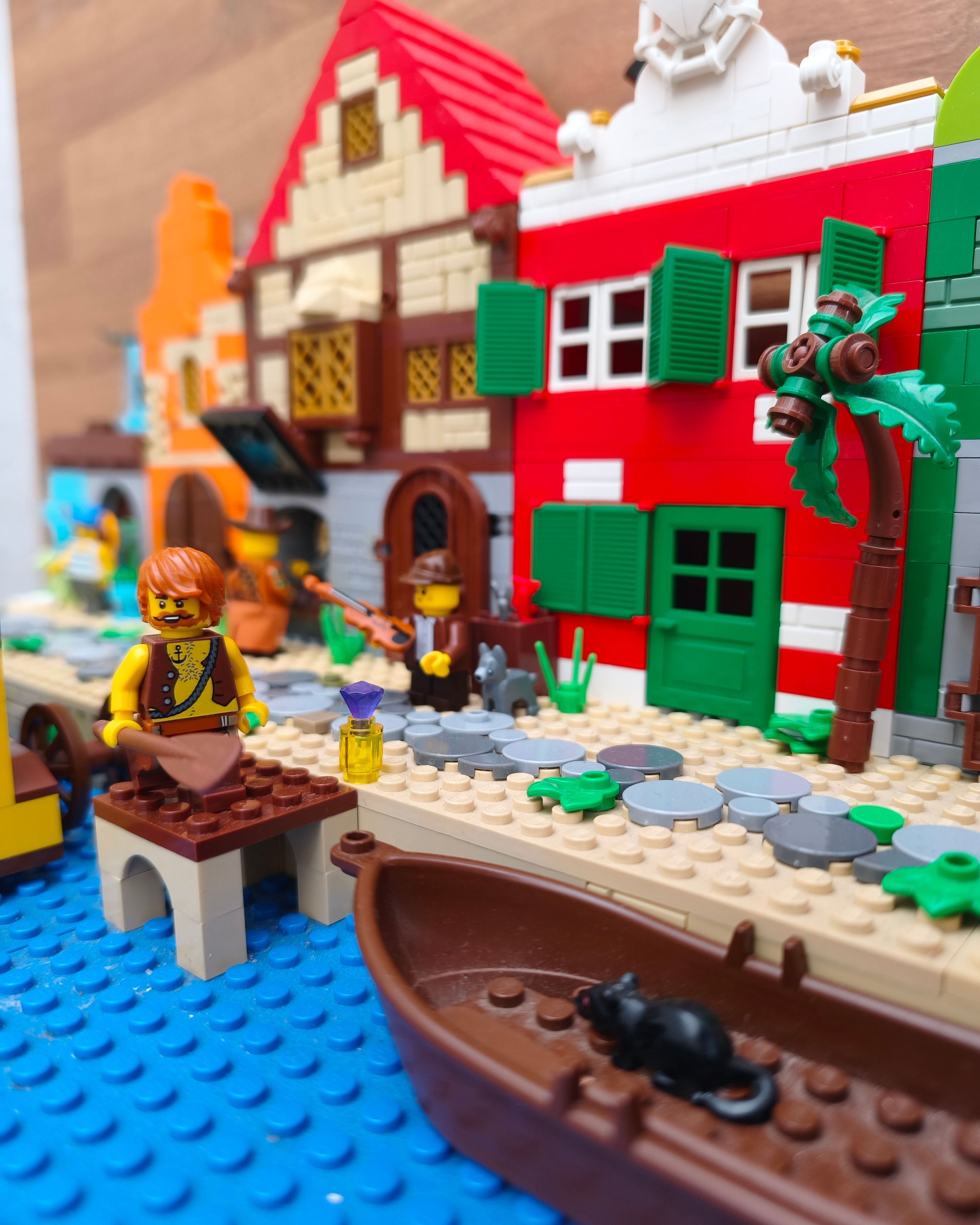 A brick-built scene by @fredebrick, from the world Riverlands