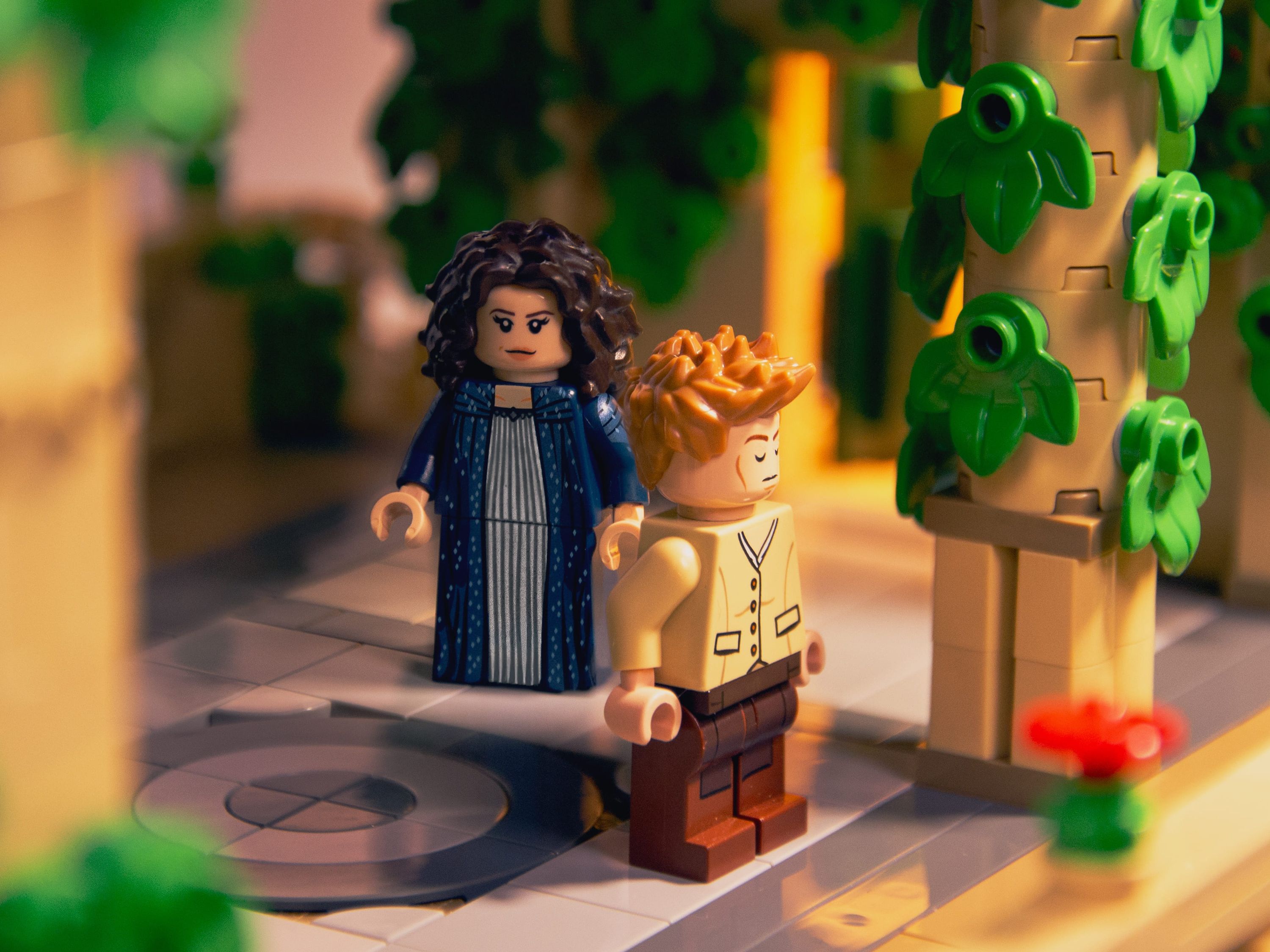 "I don't want to disturb you." — Padmé Amidala  
"Your presence is soothing." — Anakin Skywalker — a brick-built scene by…