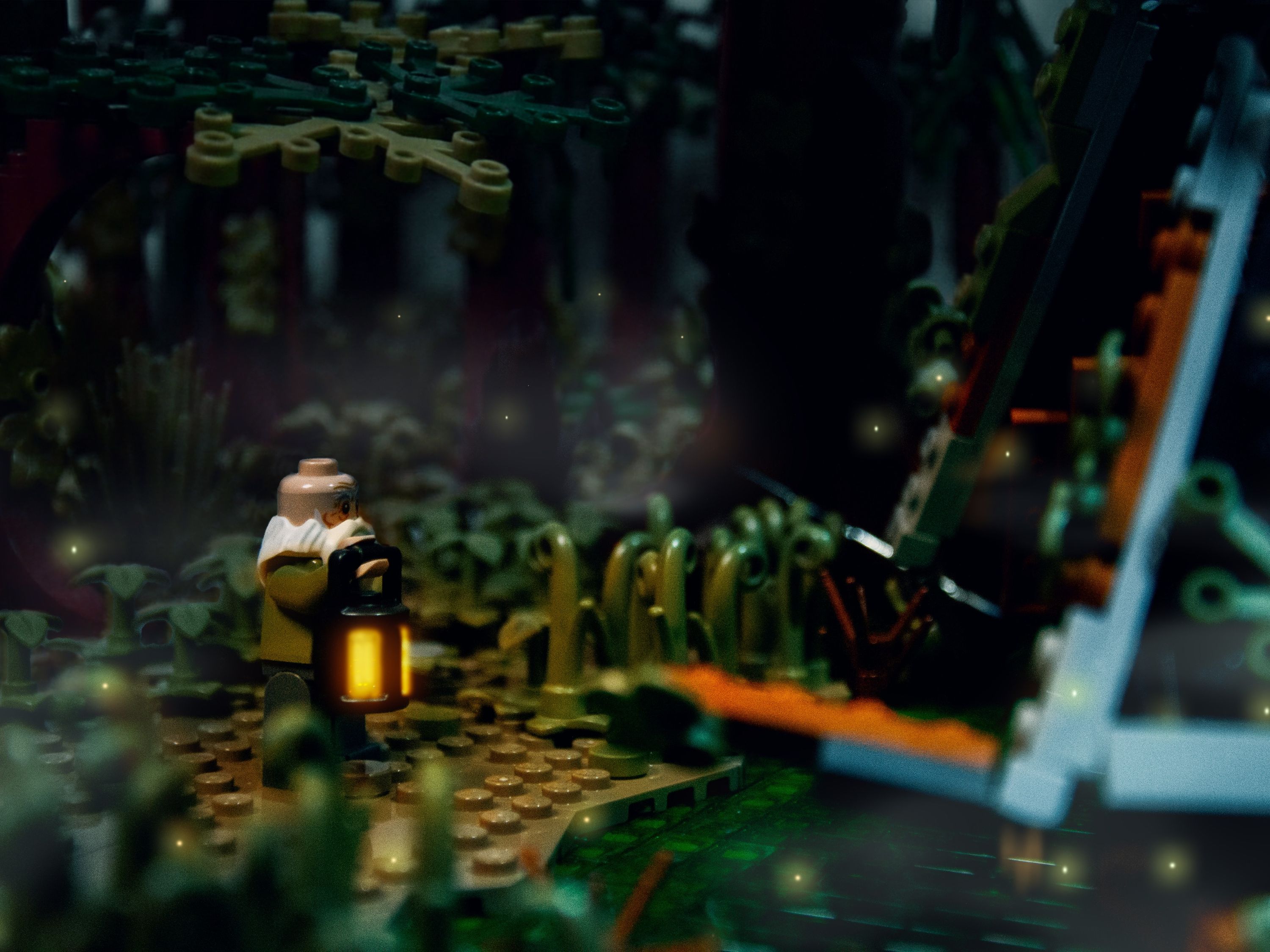"An Imperial TIE..." the old man mutters. The ship sank into the swamp long ago and is now heavily covered in moss. — a…