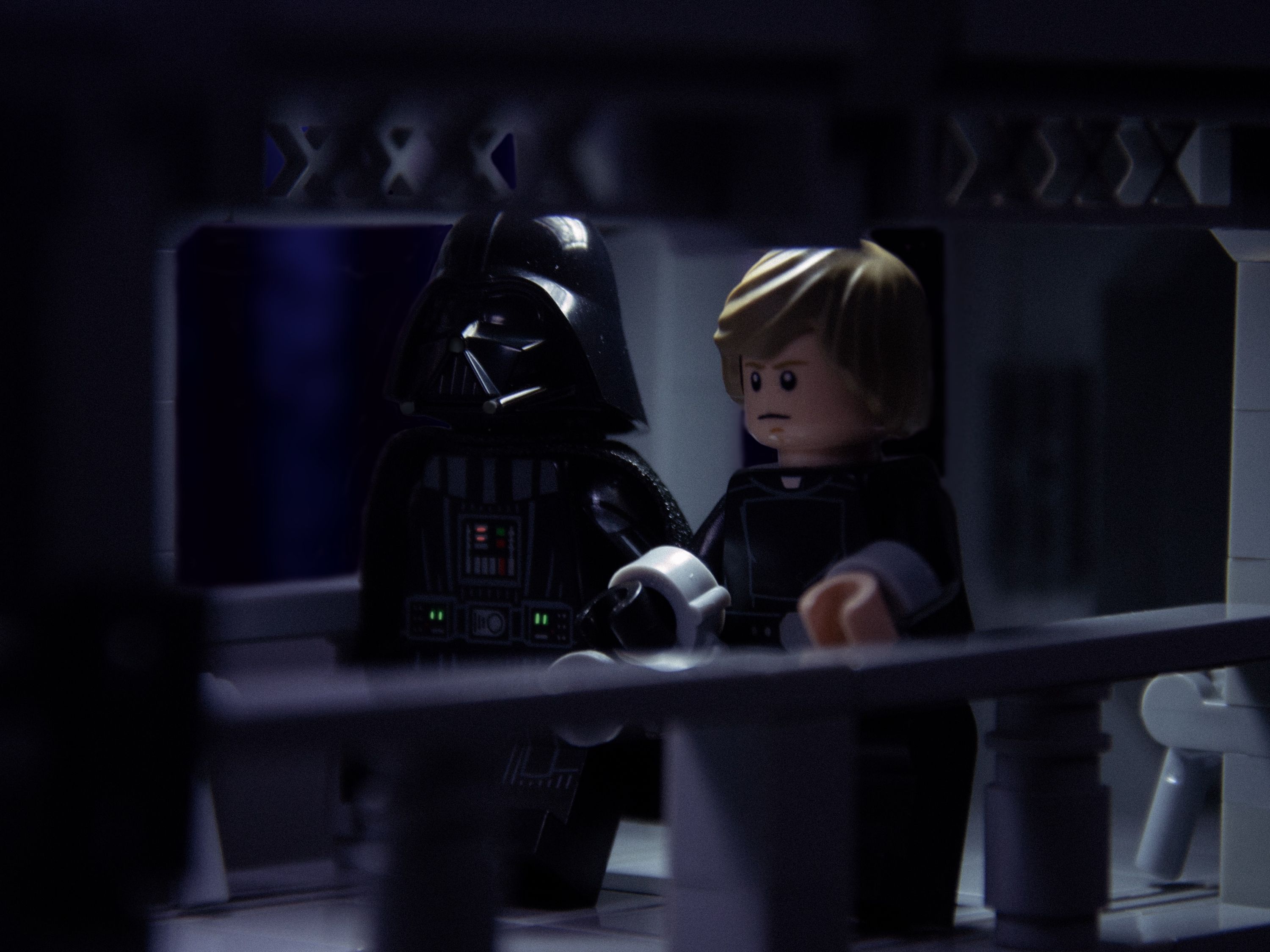 "The Emperor has been expecting you." — Darth Vader
"I know, father." — Luke Skywalker — a brick-built scene by @sw_lab…