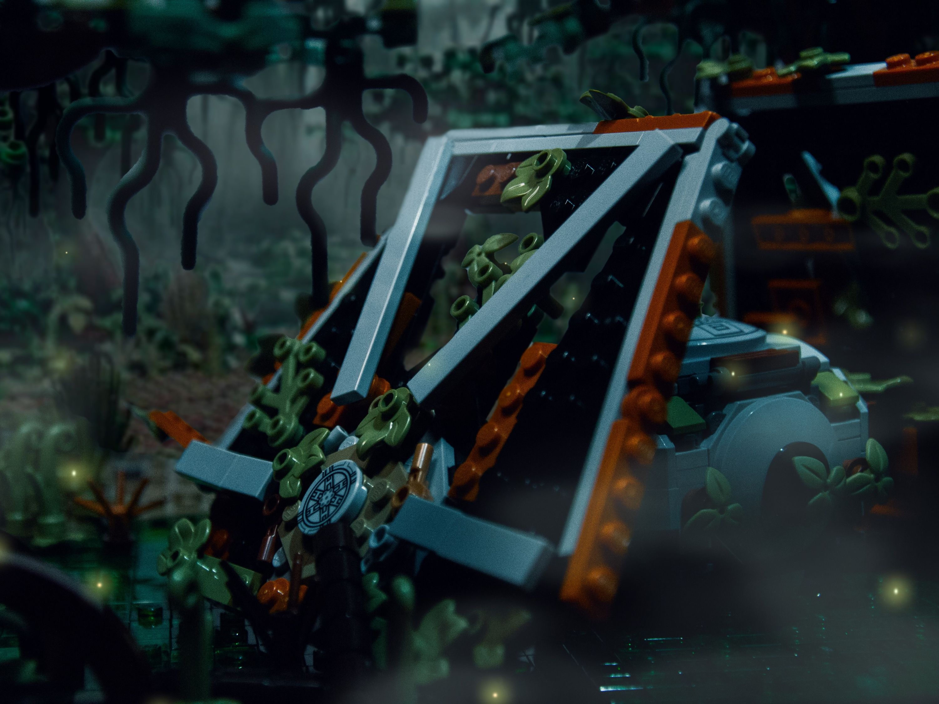 Years have taken their toll. Nature has almost fully reclaimed the wreckage. — a brick-built scene by @sw_lab, from the…
