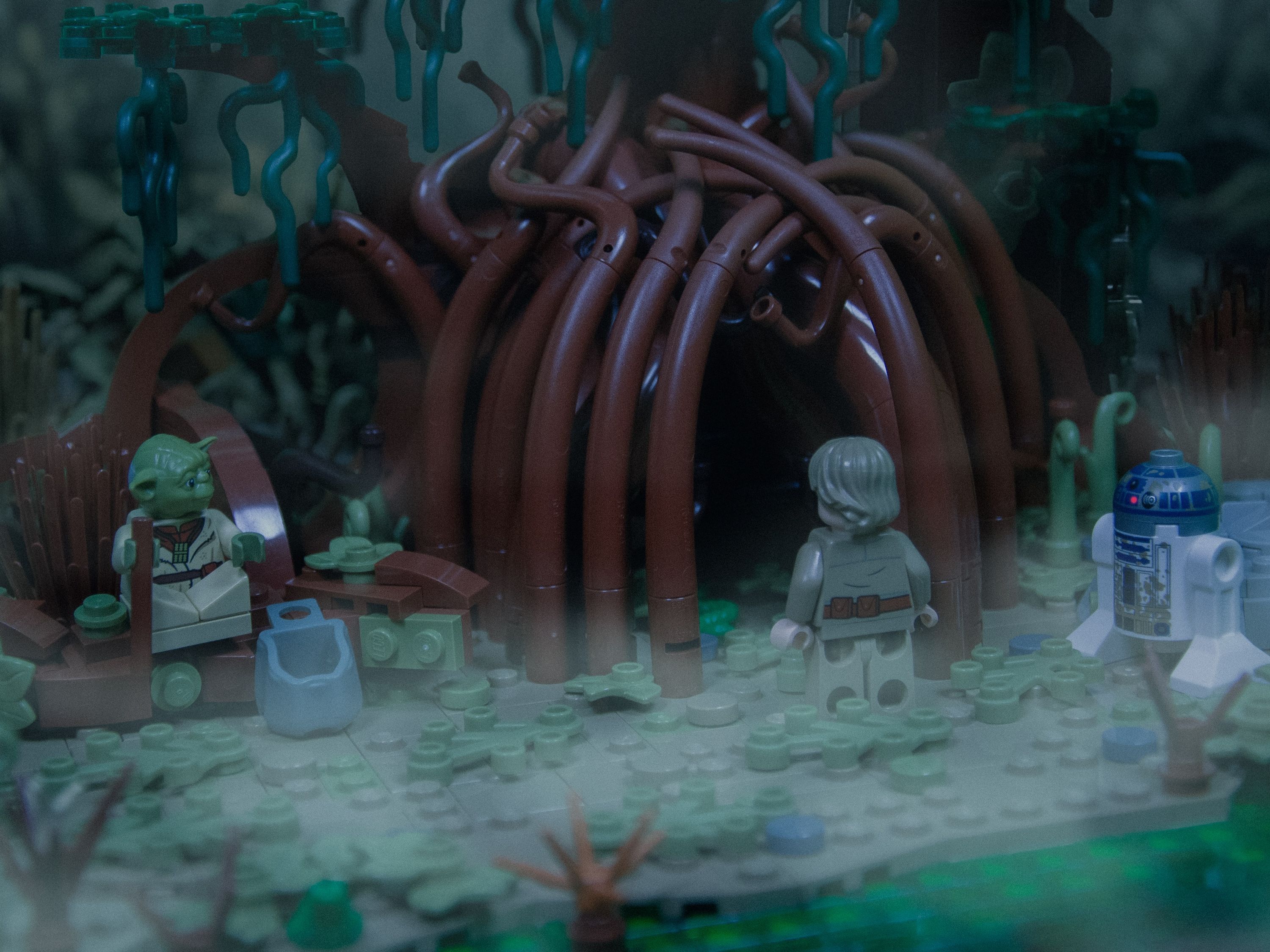 "Your weapons... you will not need them." — Yoda — a brick-built scene by @sw_lab, from the world ⭐️ A Galaxy Far, Far Away