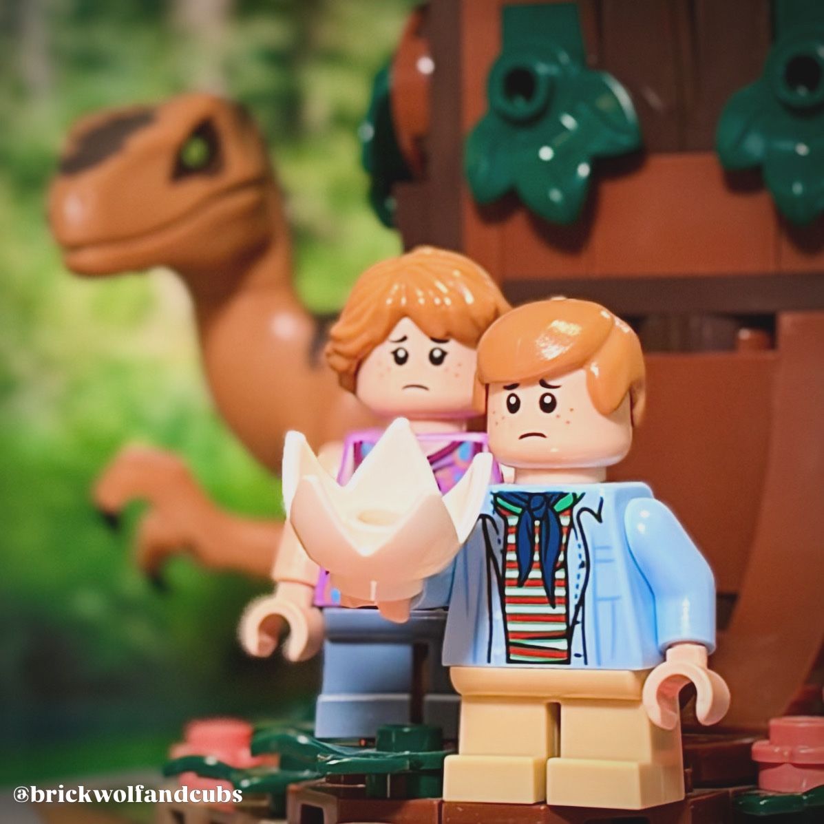 Life finds a way… — a brick-built scene by @brickwolfandcubs, from the world Jurassic Park
