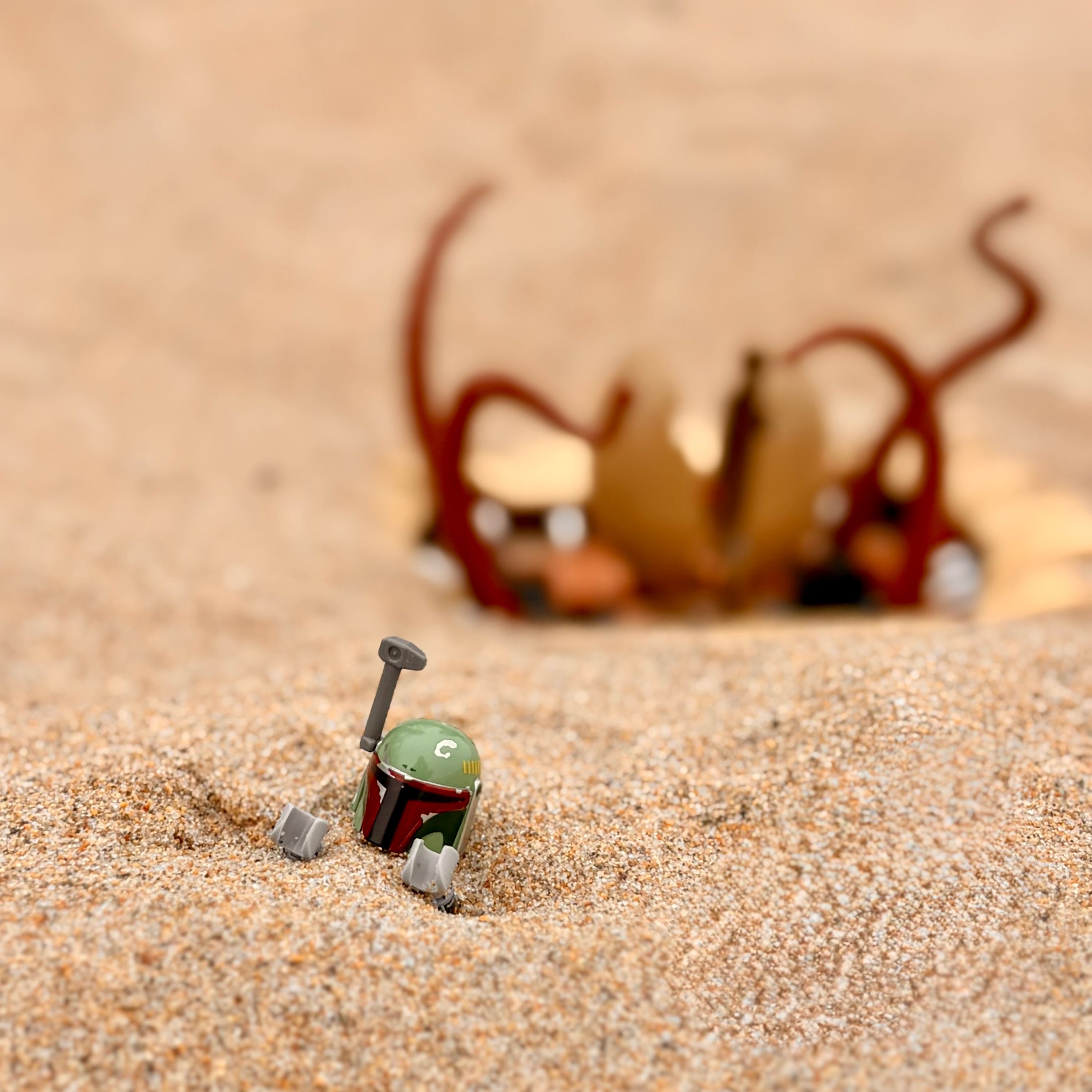 Boba Fett escapes the sarlacc — a brick-built scene by @jacksonschimpf, from the world Star Wars