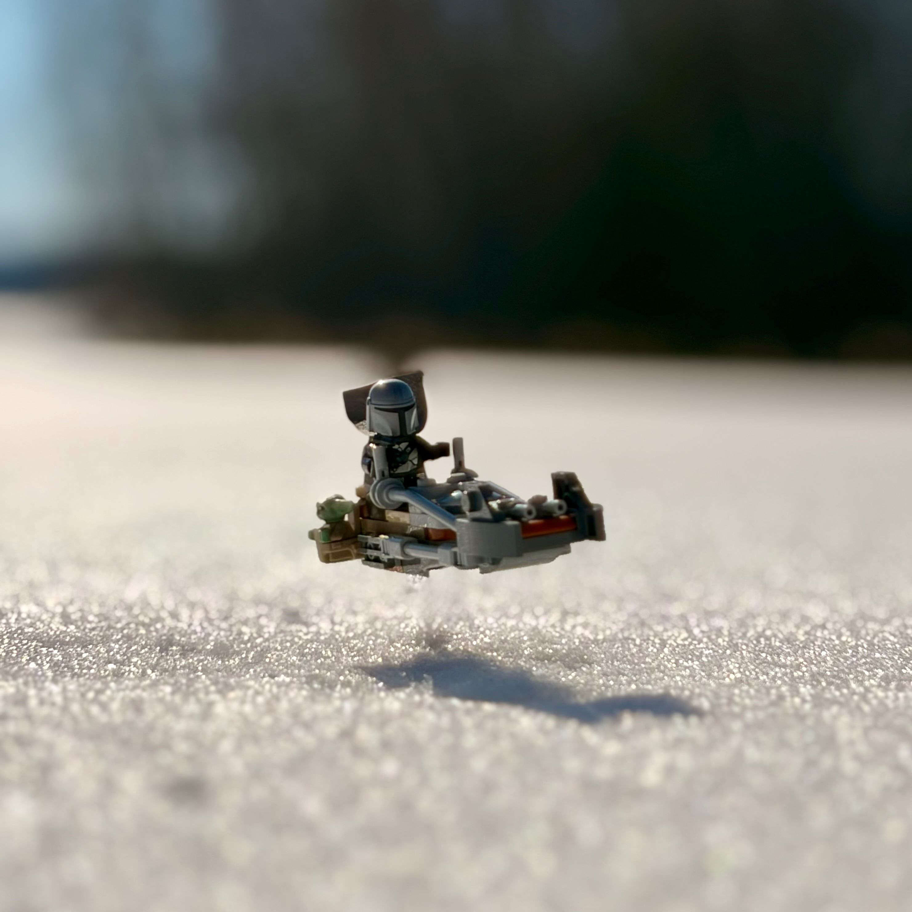 Mandalorian speeder — a brick-built scene by @jacksonschimpf, from the world Star Wars