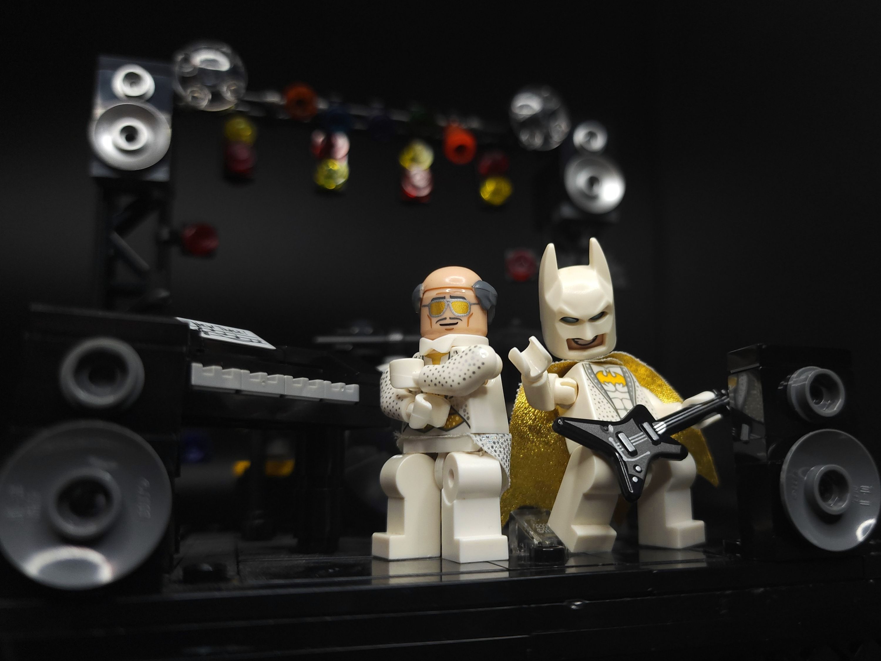 "Party Like a Rockstar" — a brick-built scene by @brickyric, from the world Heroes & Villains