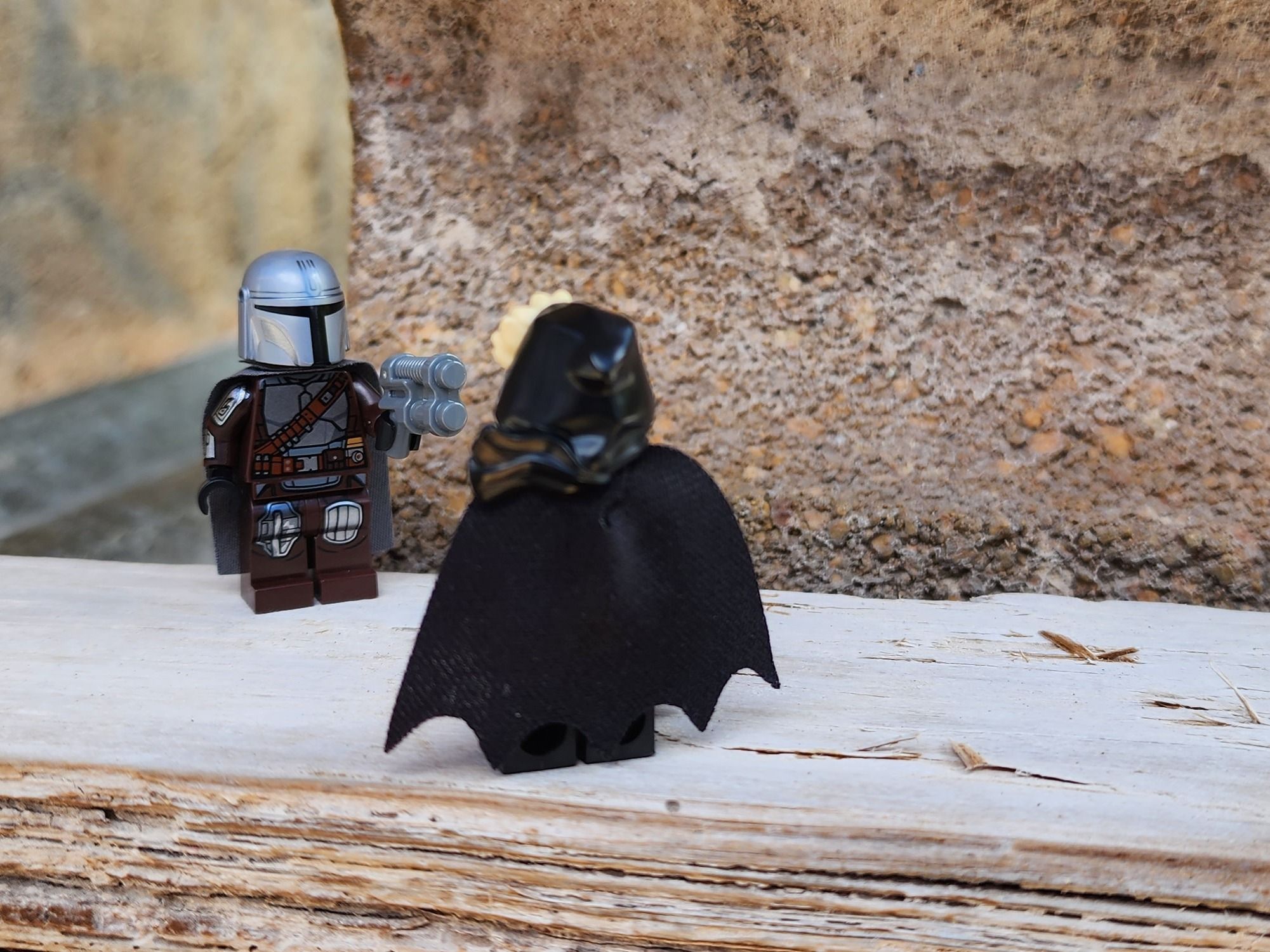 "Lesson Four: Master Mandalore"

Ronin: A what?

*Mando raised his gun and points at Ronin.* — a brick-built scene by…