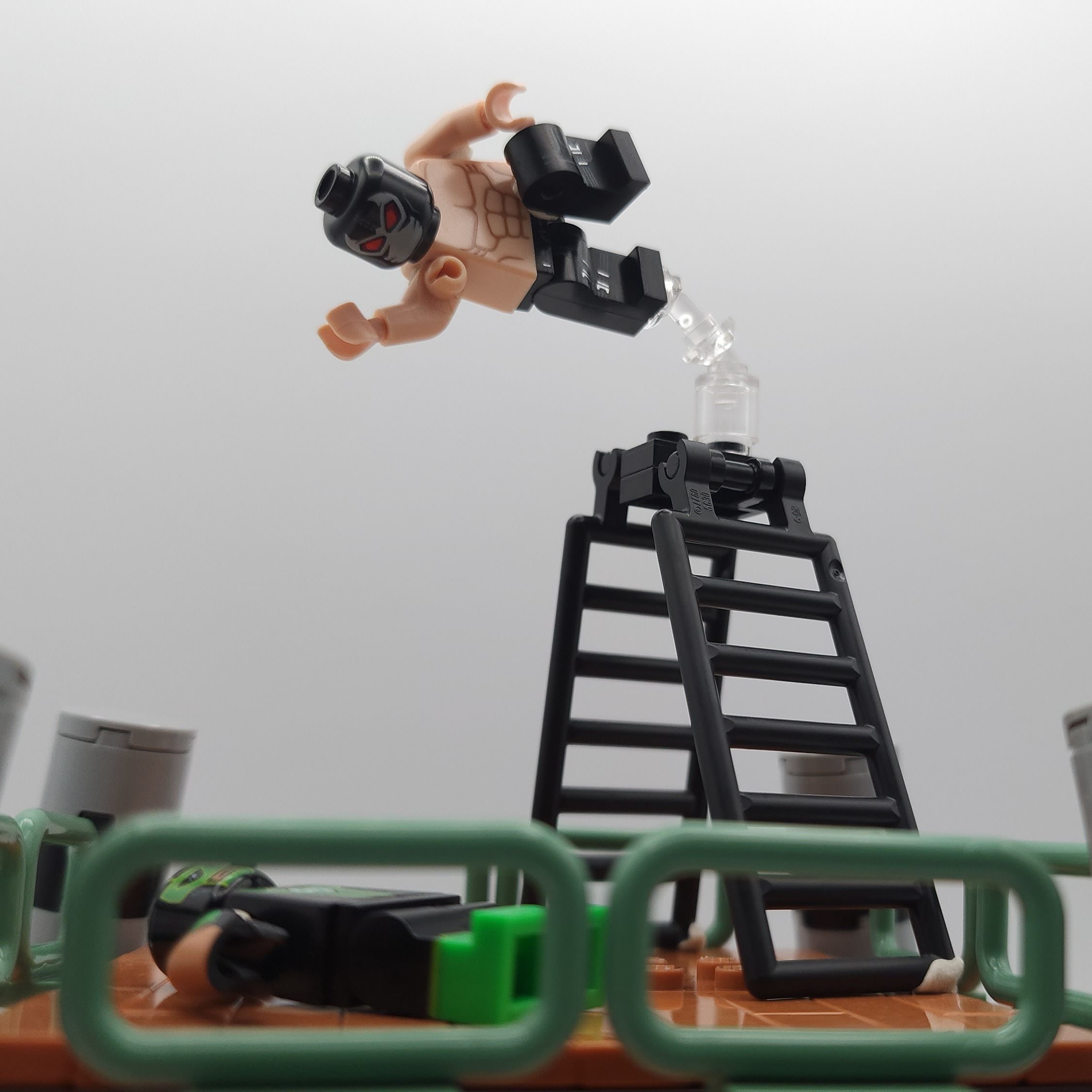 "Flying Elbow Drop" — a brick-built scene by @brickyric, from the world Random Pics