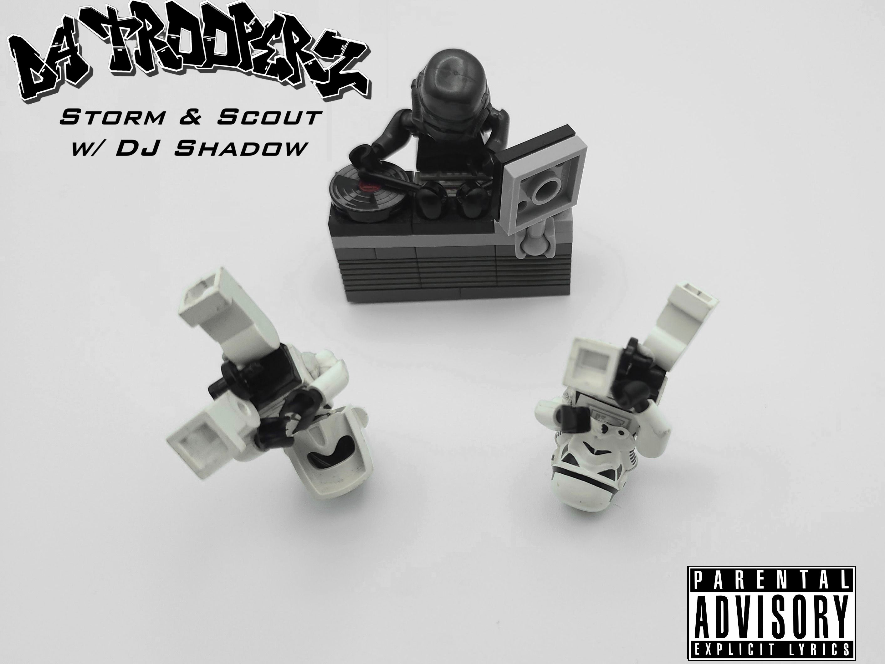 Album Cover. Da trooperz w DJ Storm — a brick-built scene by @brickyric, from the world Heroes & Villains