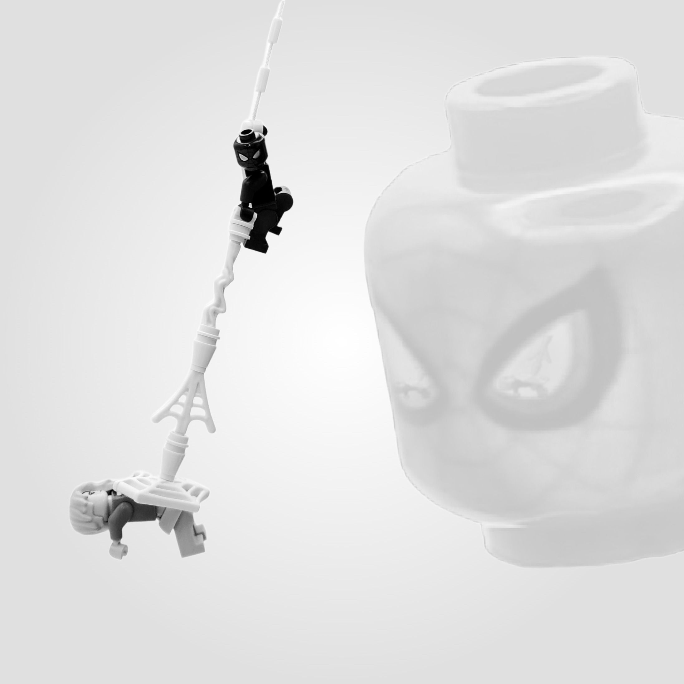 "He saved the world but couldn't save his world." — a brick-built scene by @brickyric, from the world Random Pics