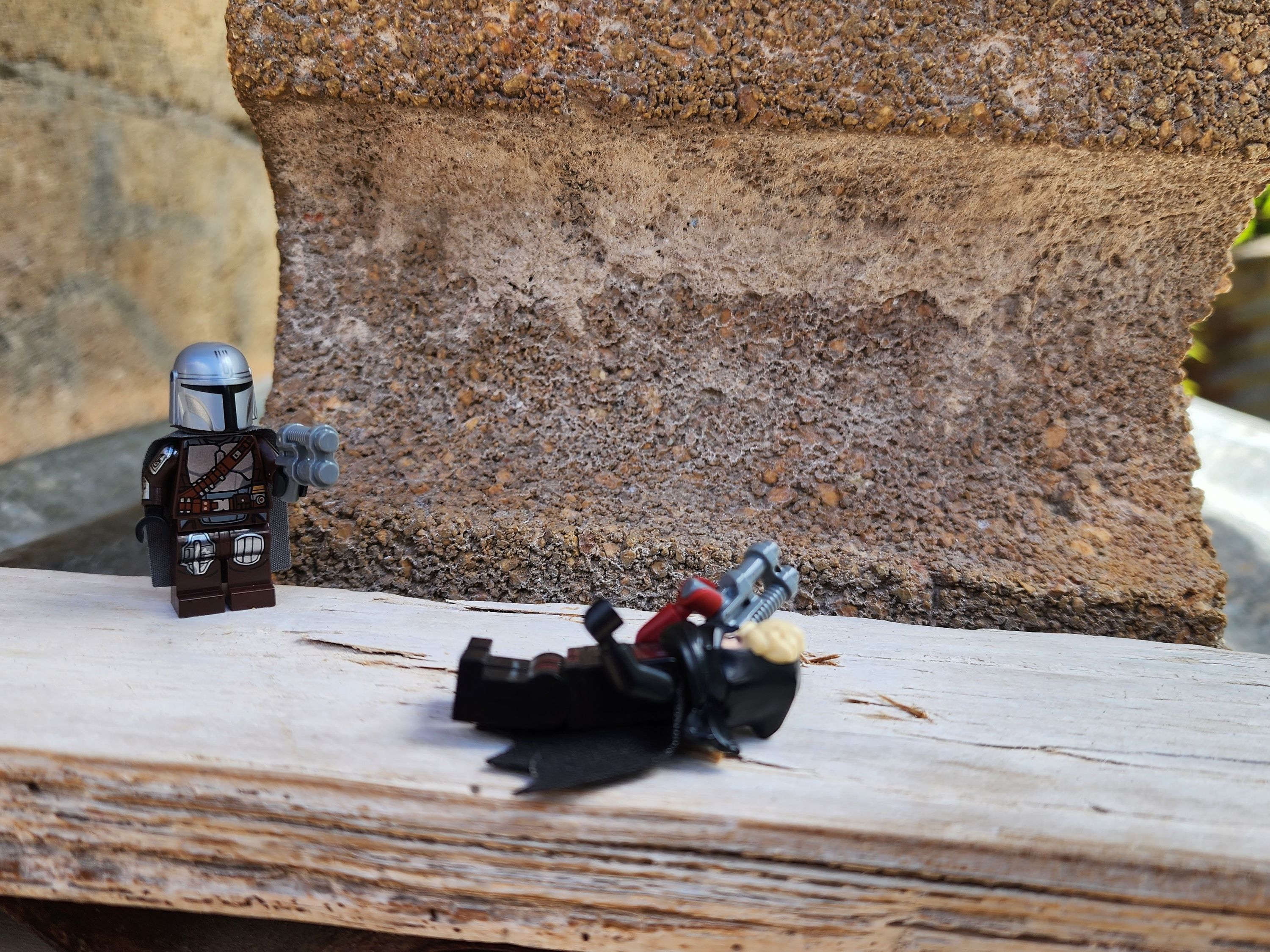 "Lesson Four: Master Mandalore"

Mandalorian: You failed your mission, soldier. You're lucky I used blanks.

Ronin: Blanks…