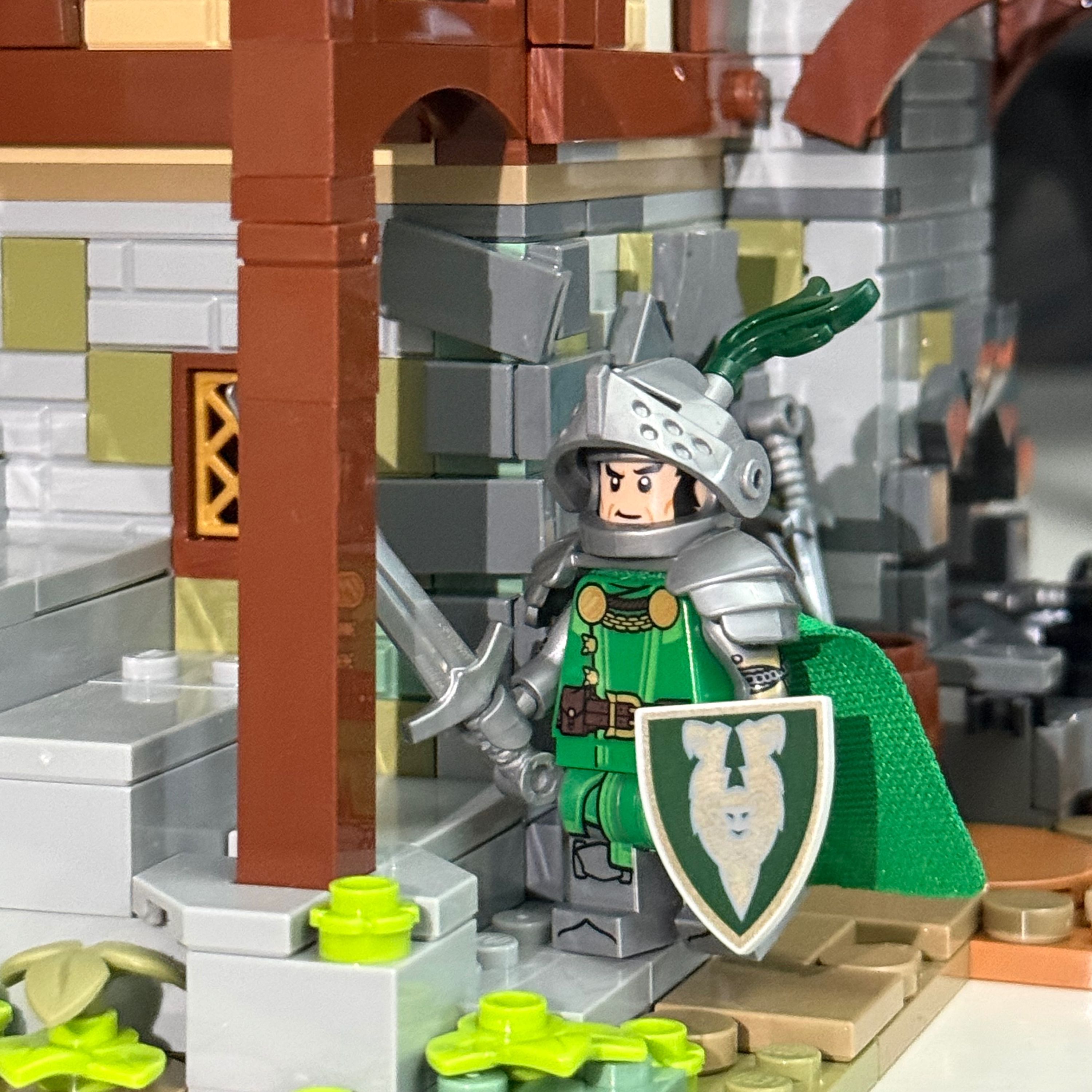 Wallachian Boyar in his new suit of armor — a brick-built scene by @legovoivode, from the world Medieval Romania