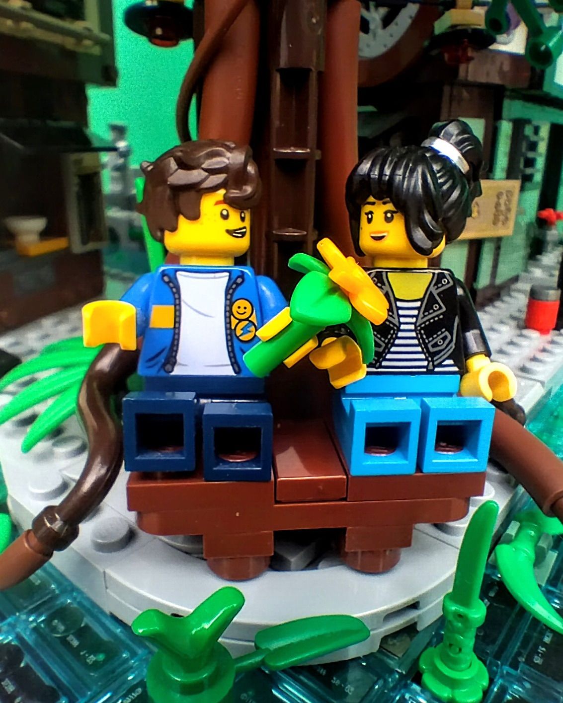Ahh, young love. — a brick-built scene by @pixalixbrix, from the world Tales from the Garden District