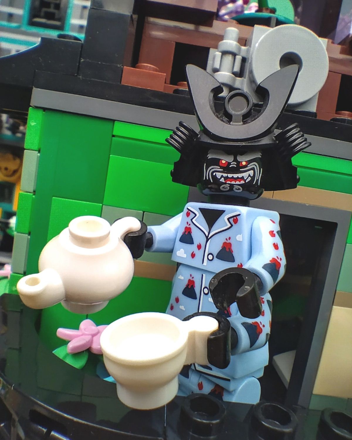 Morning coffee on the balcony. — a brick-built scene by @pixalixbrix, from the world Tales from the Garden District