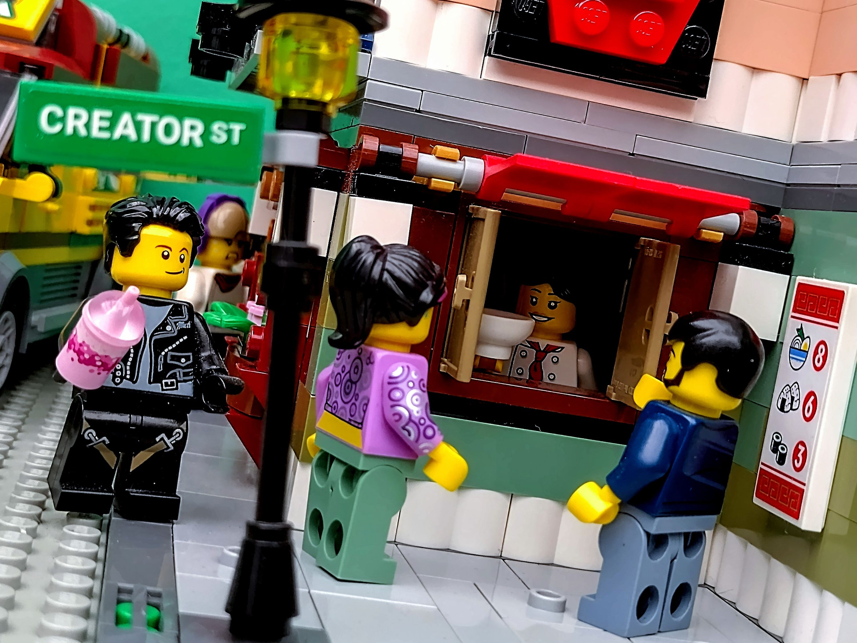 Lunchtime tasty goodness from the noodle bar take-out hatch. — a brick-built scene by @pixalixbrix, from the world 31131…