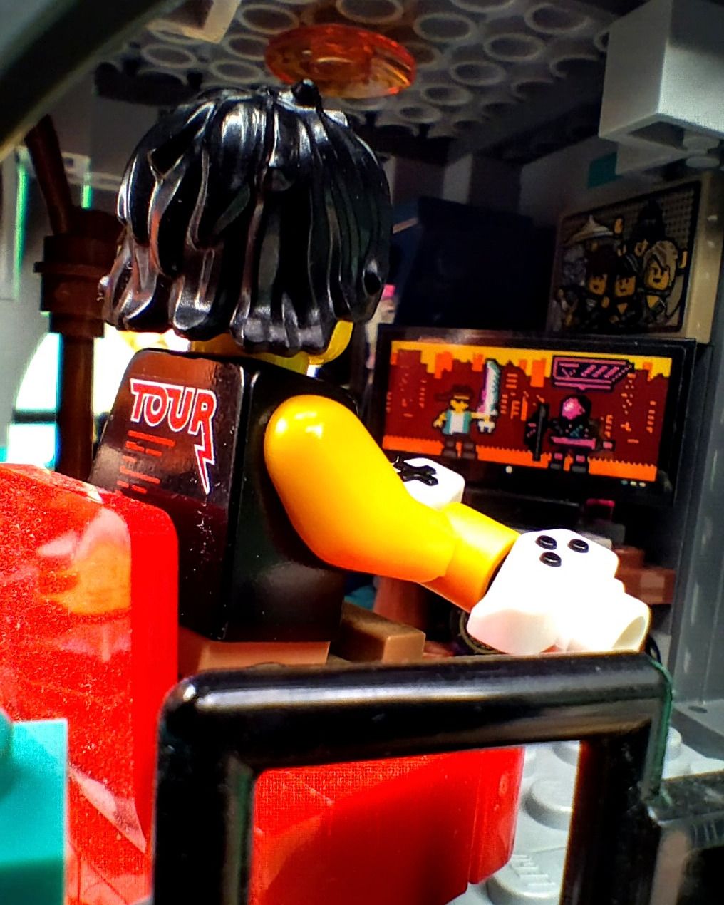 Going for the high score!! — a brick-built scene by @pixalixbrix, from the world Tales from the Garden District
