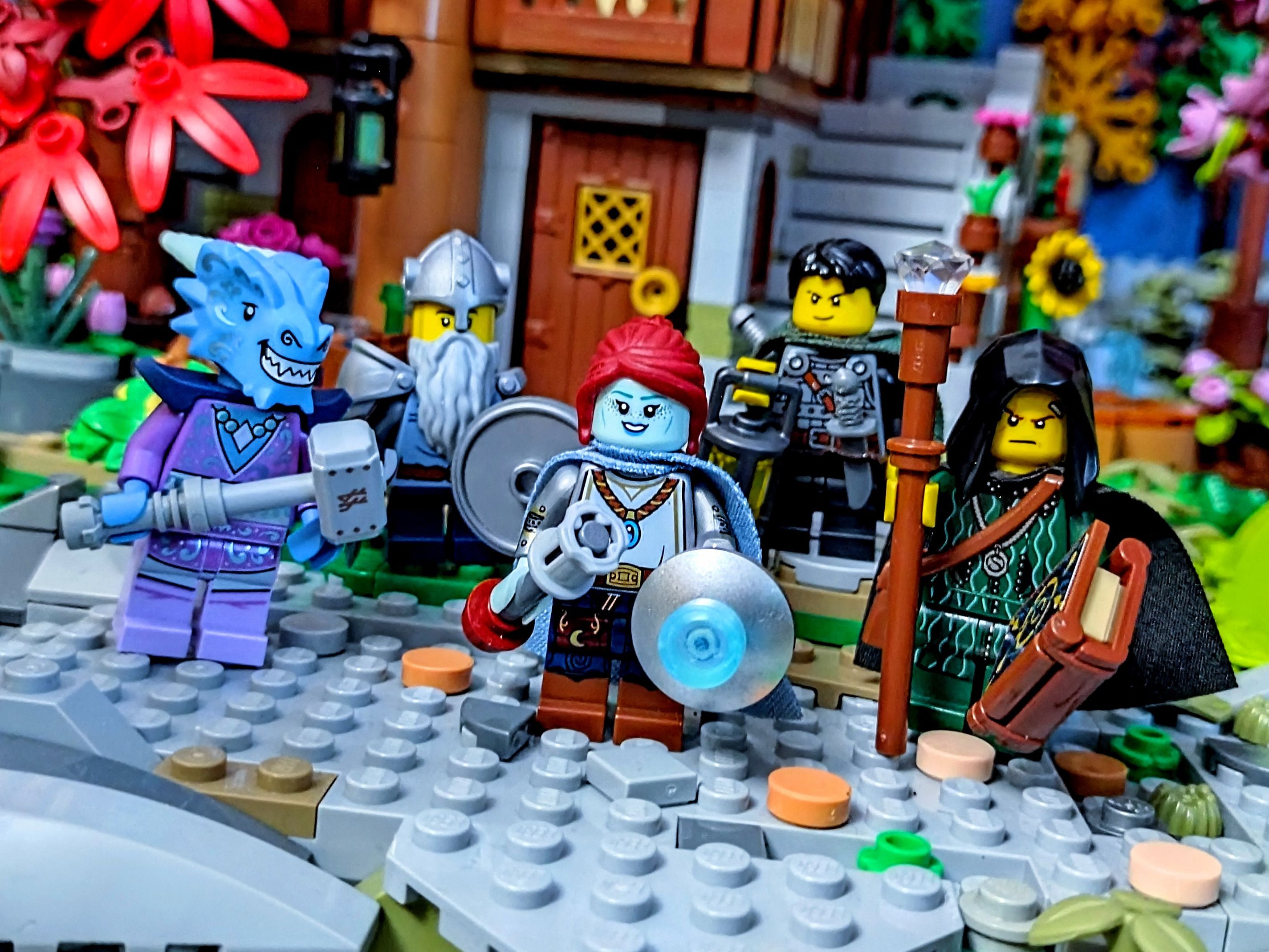 Five travellers arrive in town looking for adventure. Dragonborn paladin Shelda Bluescale, dwarven fighter Kabadashi Koyo…