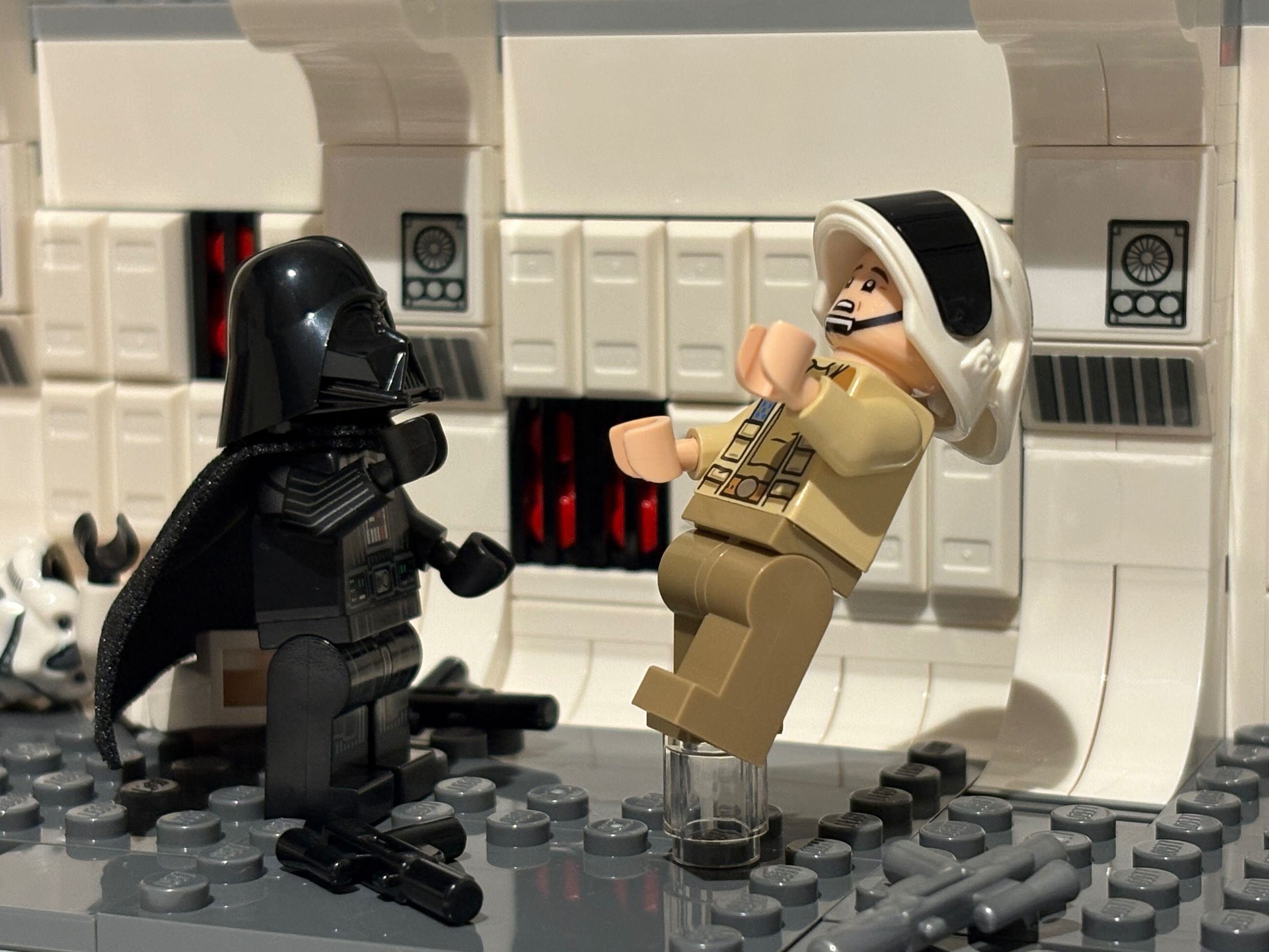 Shooting Vader’s favourite trooper was… Unwise — a brick-built scene by @brickman, from the world A galaxy close by