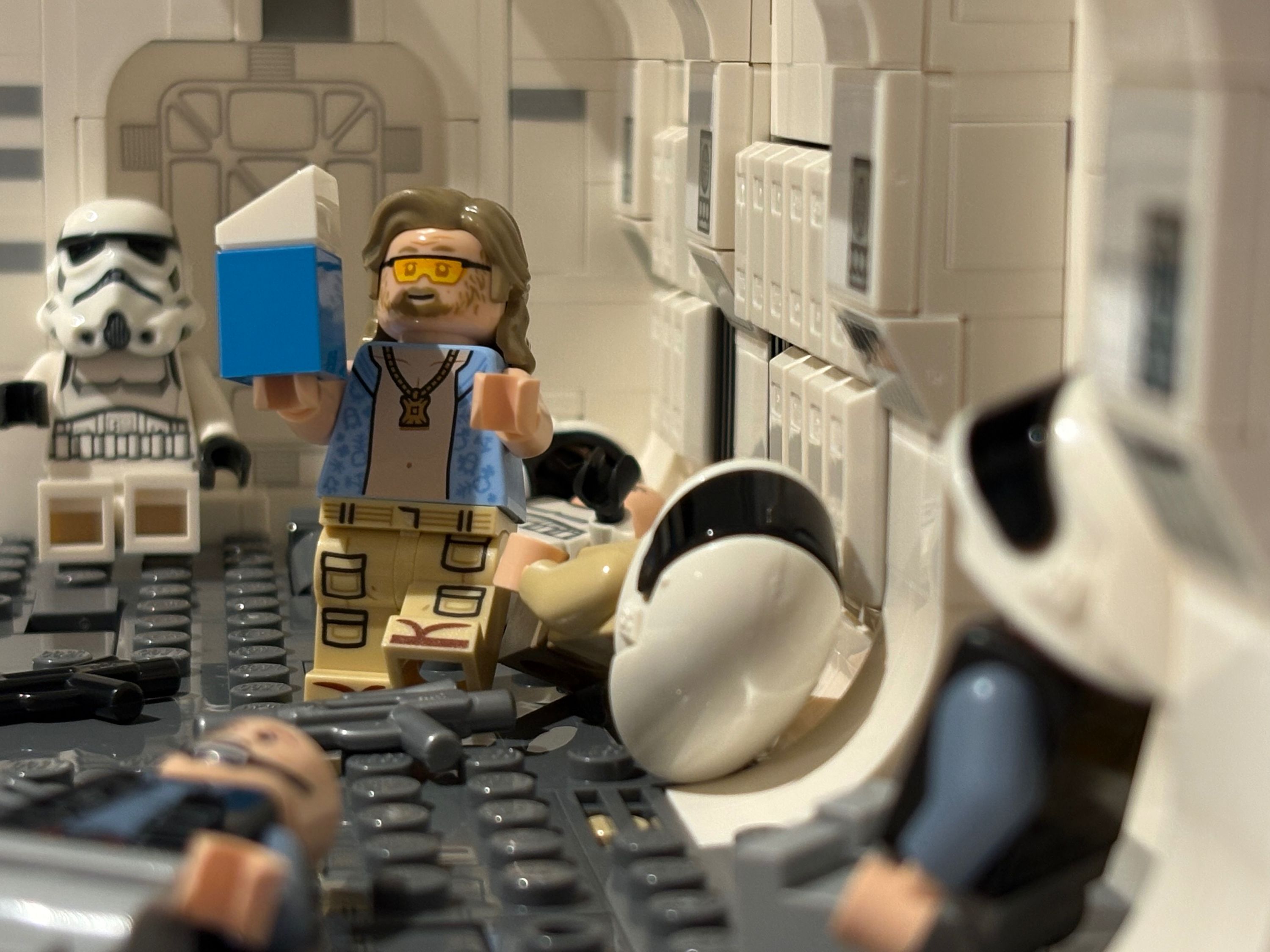 What happened here, dude? — a brick-built scene by @brickman, from the world A galaxy close by