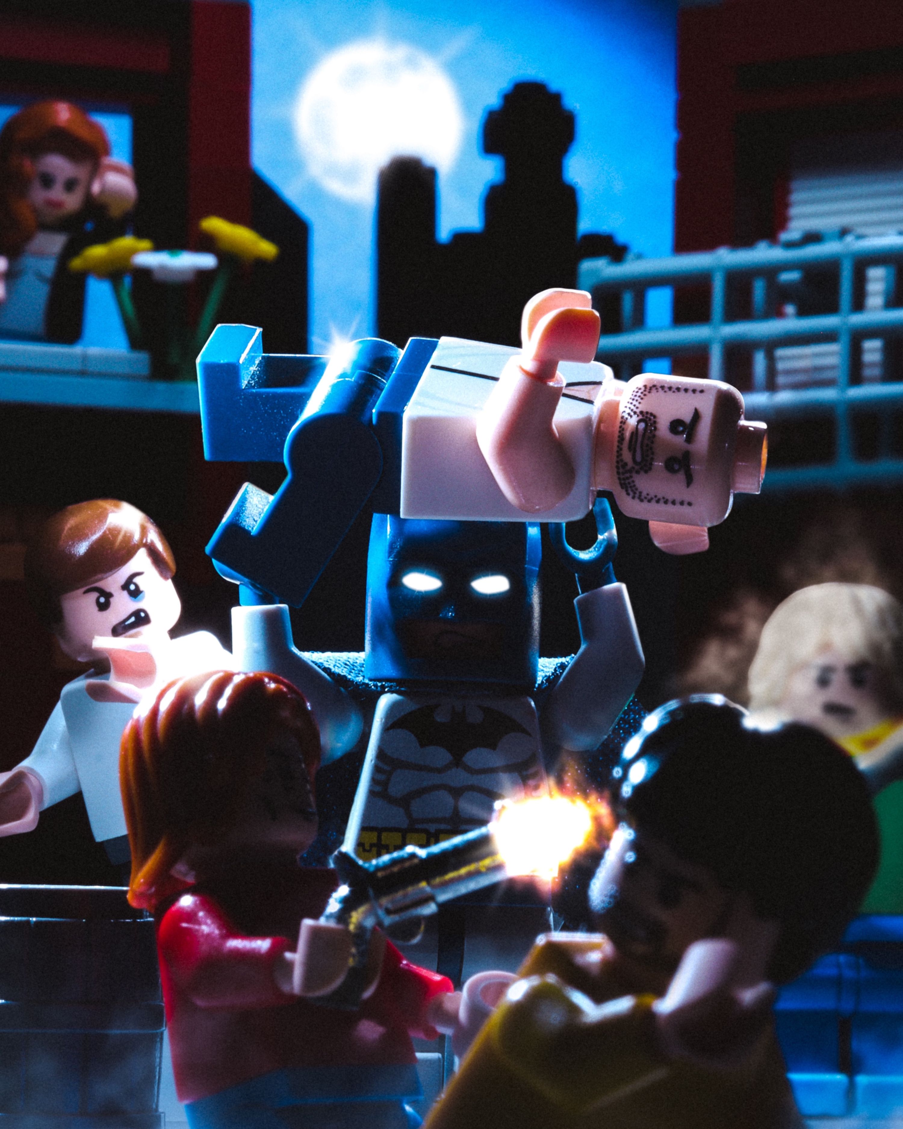 Bat V Thugs — a brick-built scene by @figfeature, from the world Creative
