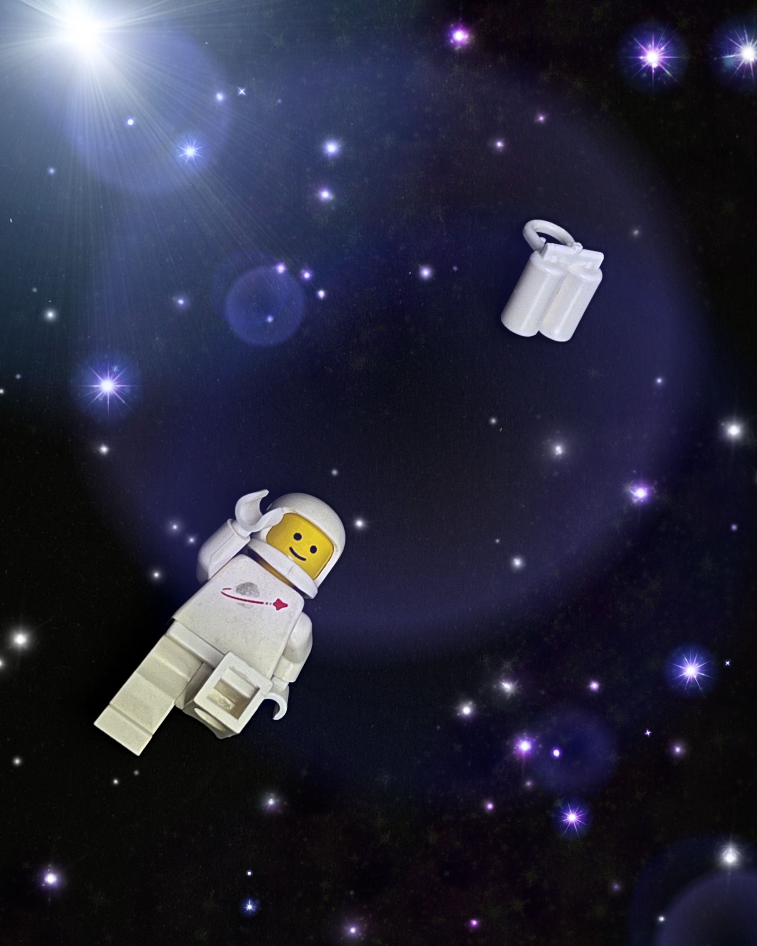 A brick-built scene by @nostalgicbrickgr, from the world Space