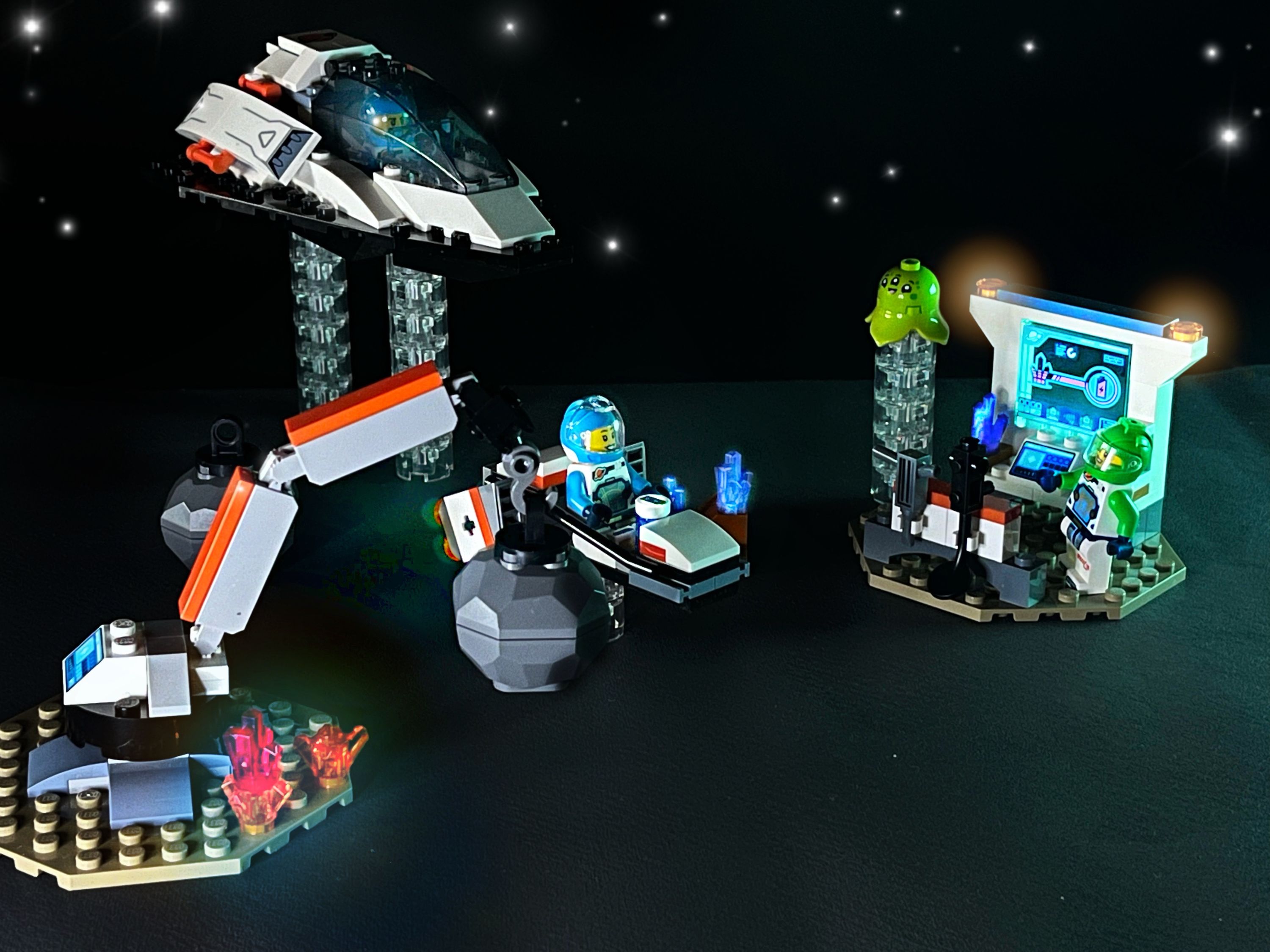 A brick-built scene by @nostalgicbrickgr, from the world Space