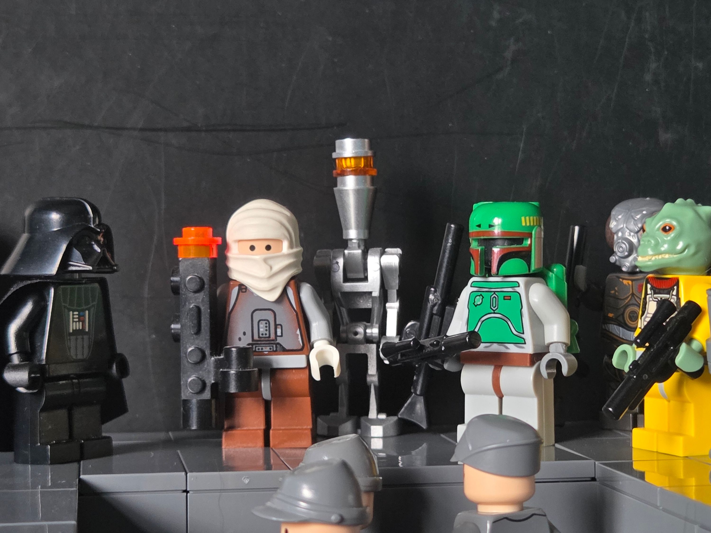 "There will be a significant reward for the one who finds the Millenium Falcon" — a brick-built scene by…