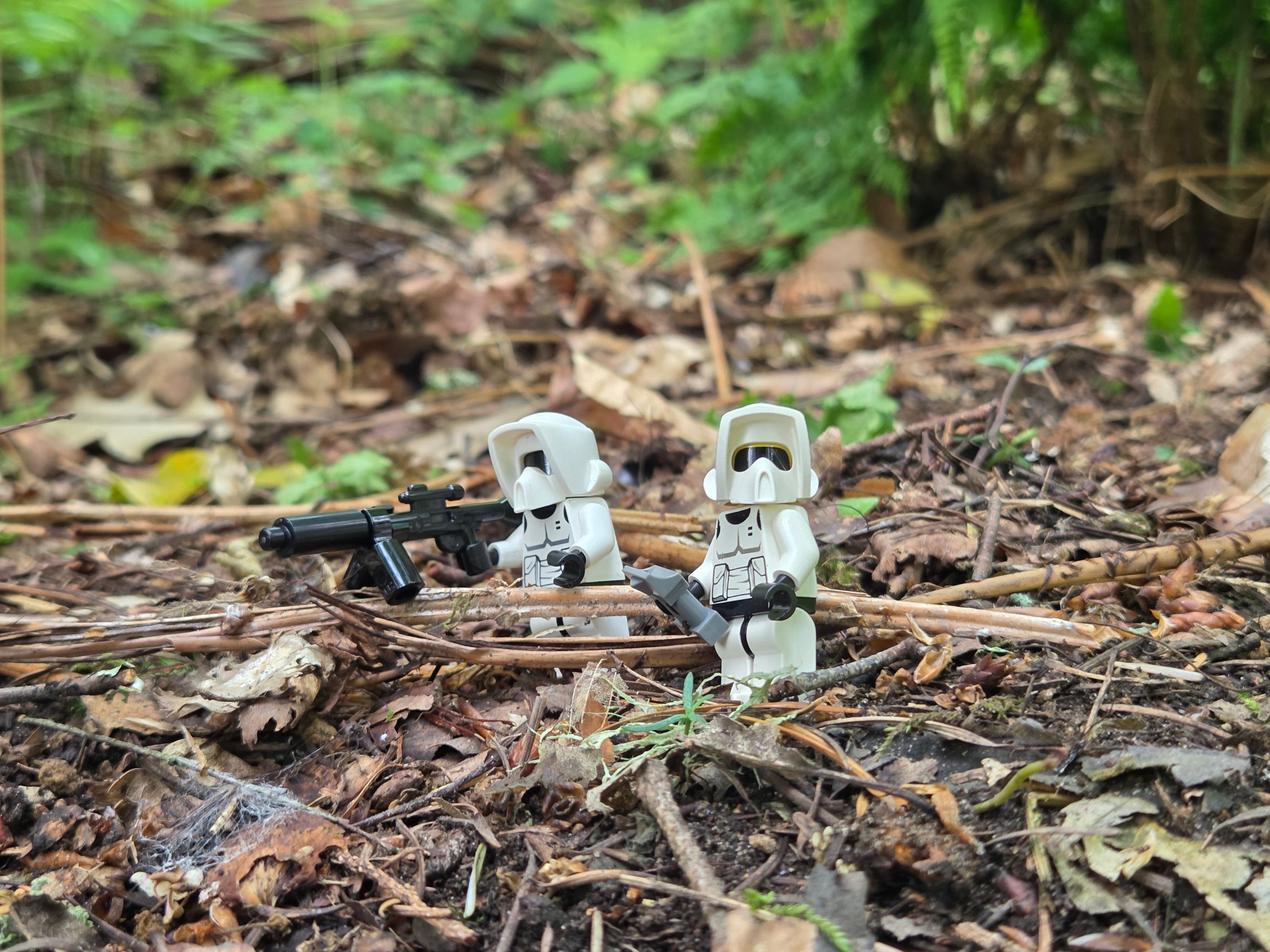 On the lookout for hostile activity. — a brick-built scene by @khaiekdvoukdamezhniy, from the world Star Wars - Endor