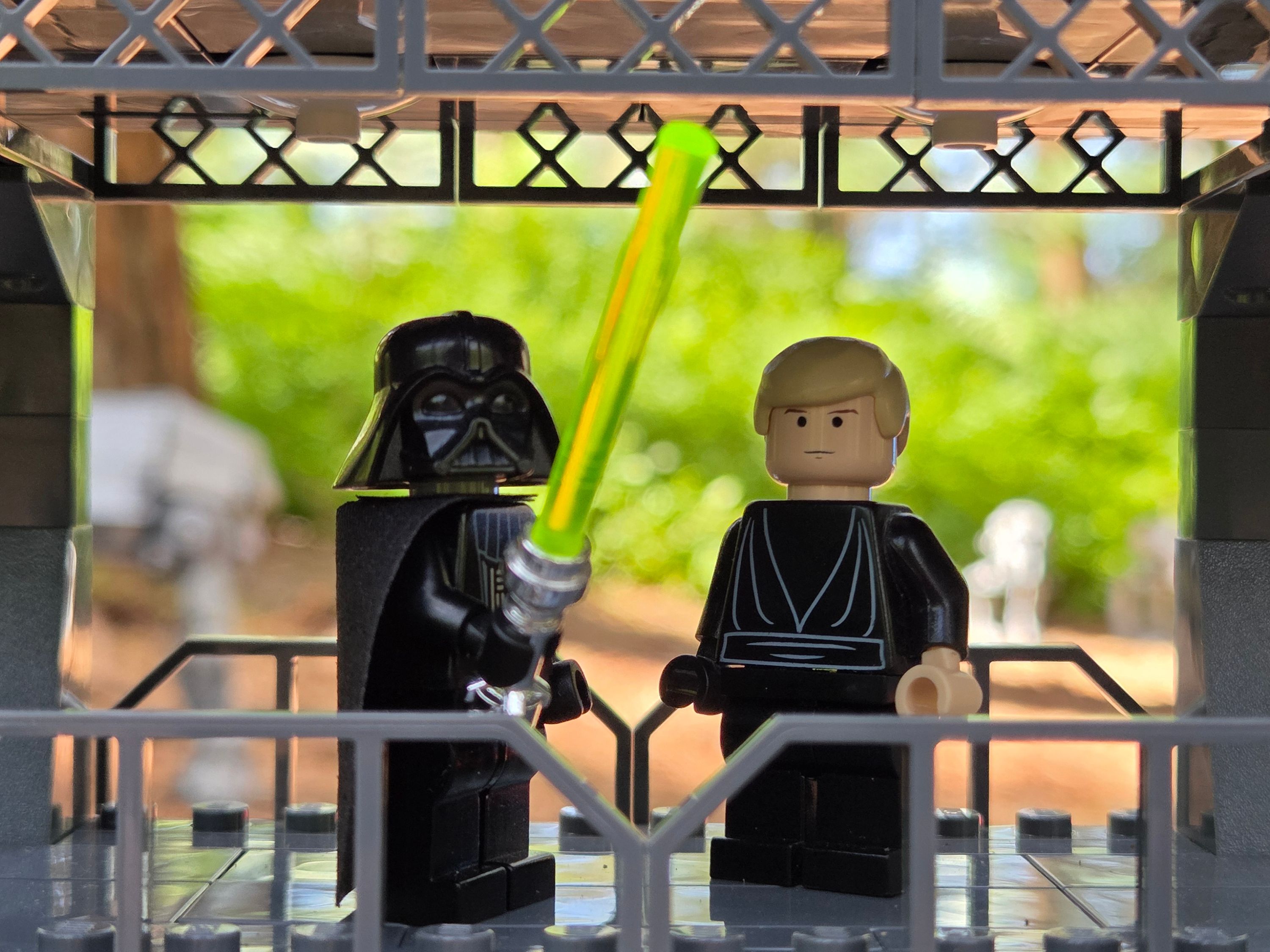 "I see you have constructed a new lightsaber" — a brick-built scene by @khaiekdvoukdamezhniy, from the world Star Wars…