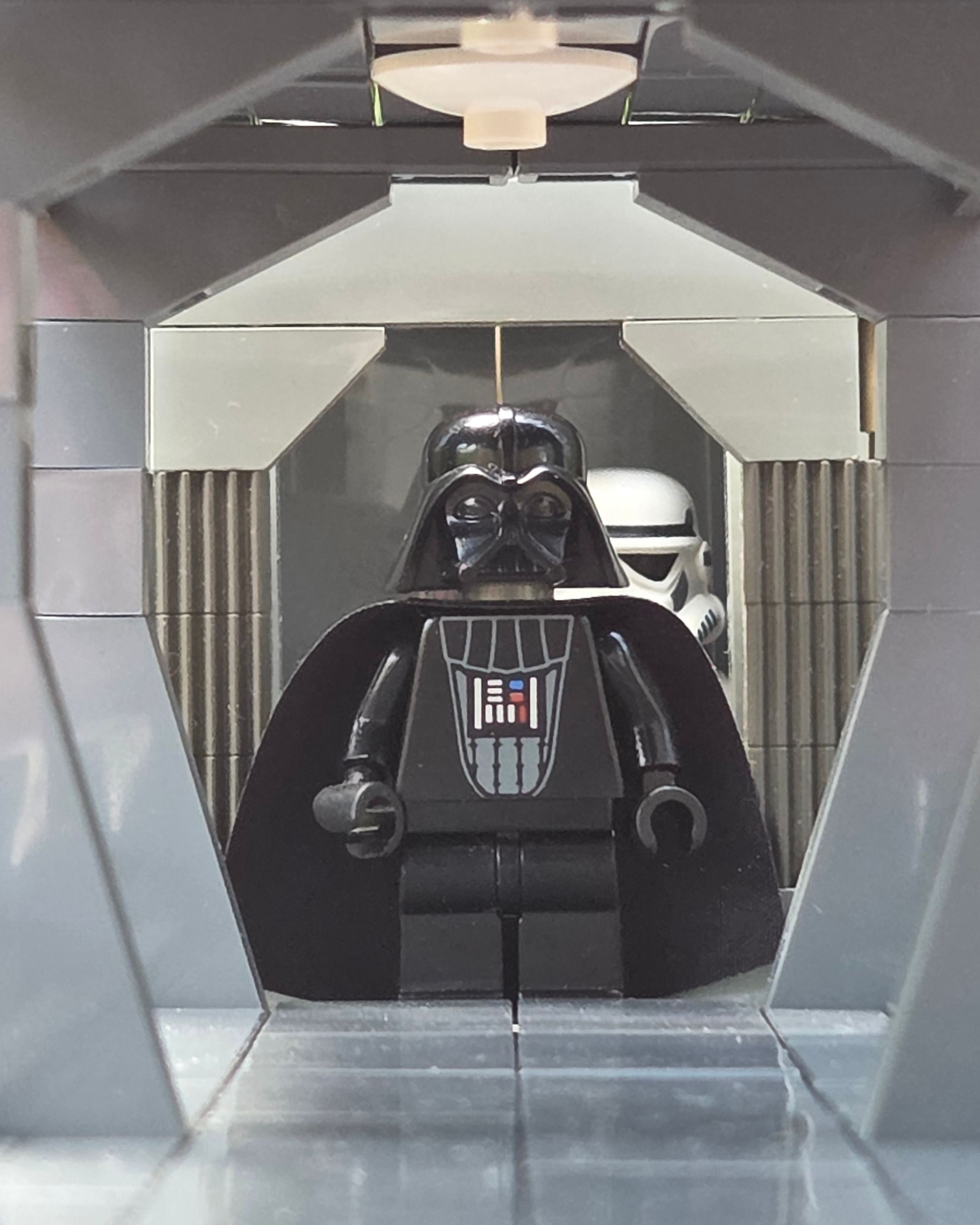 Vader arrives to meet Luke on Endor — a brick-built scene by @khaiekdvoukdamezhniy, from the world Star Wars - Endor